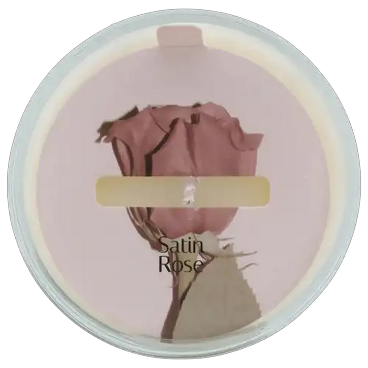 Image of Luxury Satin Rose Glass Candle 8 x 8cm