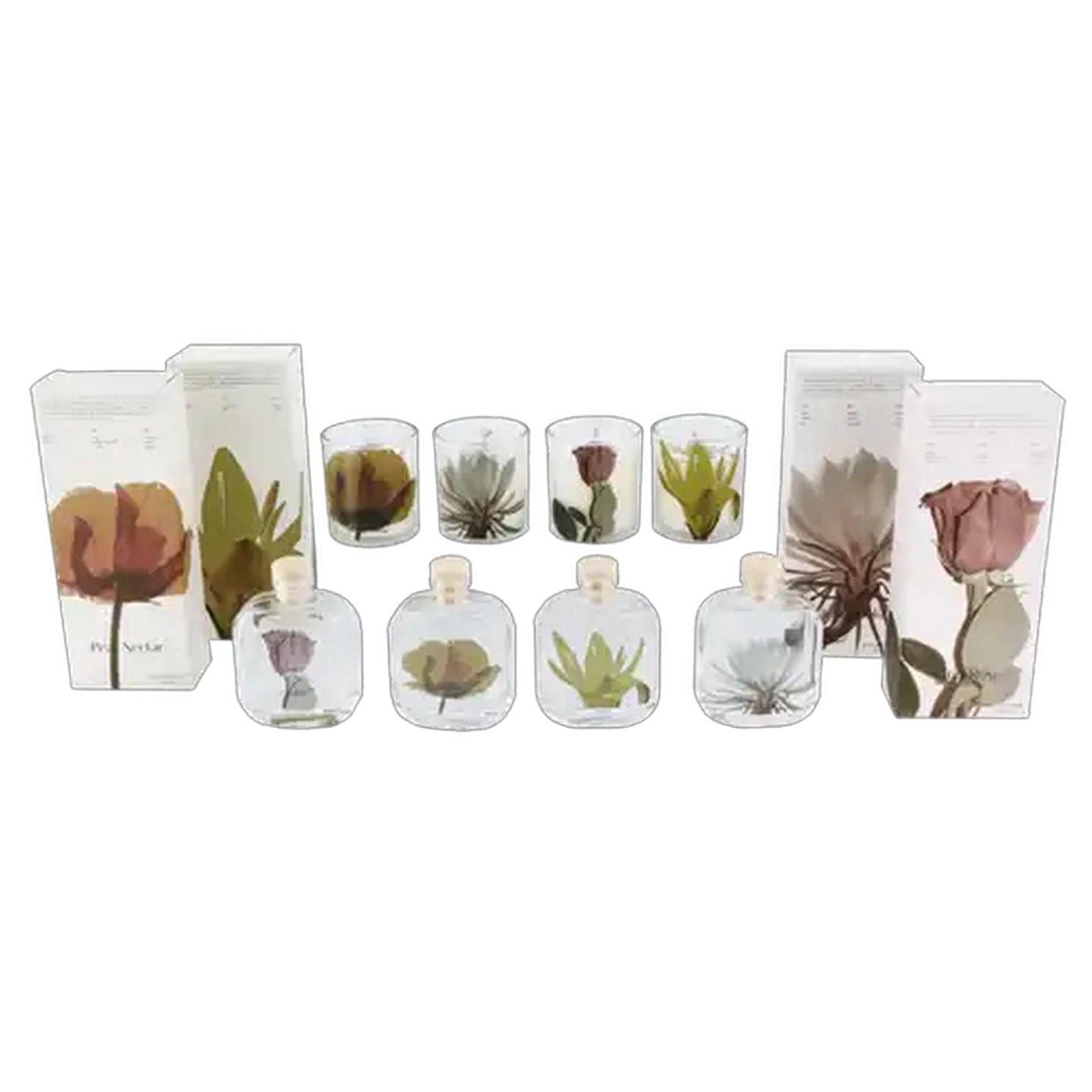 Image of Luxury Satin Rose Glass Candle 8 x 8cm