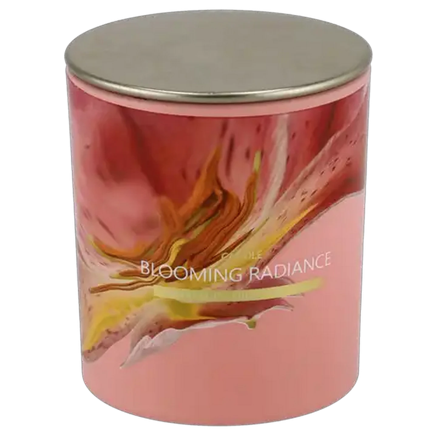 Image of Frosty Blossom Glass Candle Jar with Lid 9 x 8cm