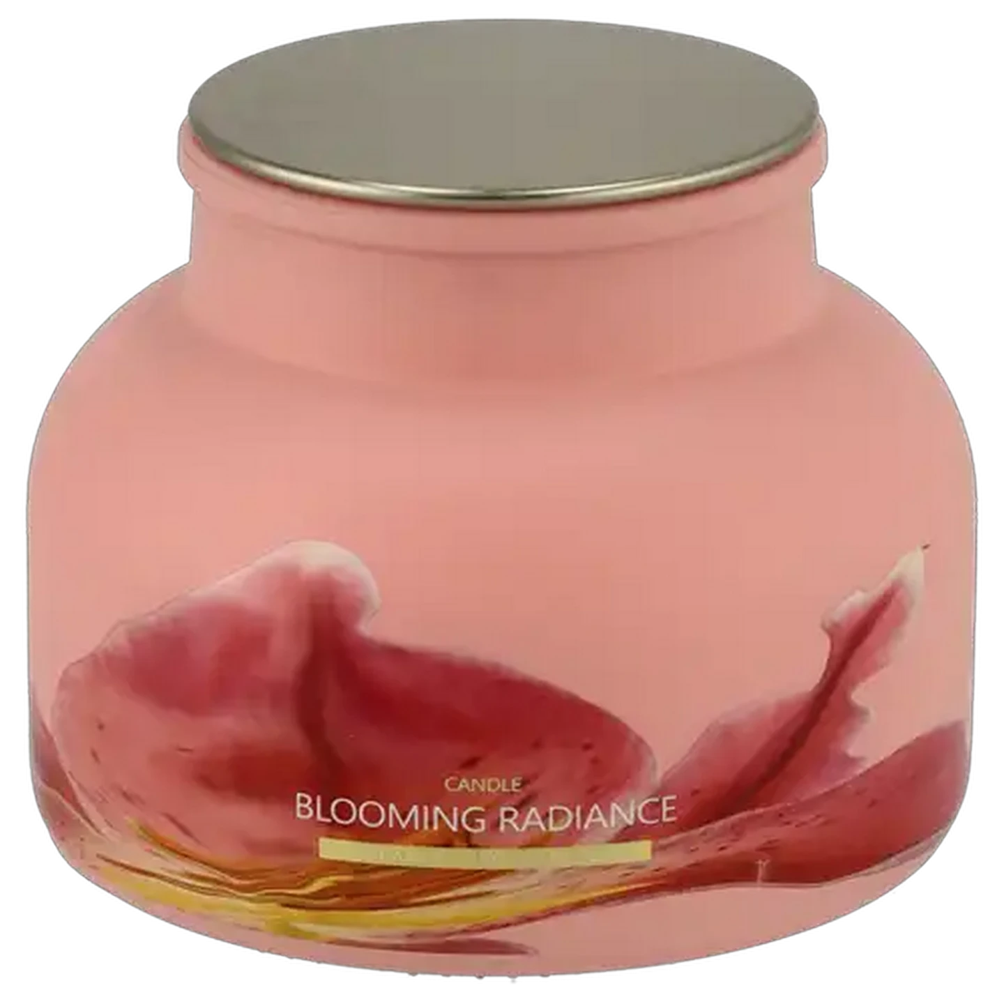 Image of Frosty Blossom Glass Candle Jar with Lid 12 x 10cm