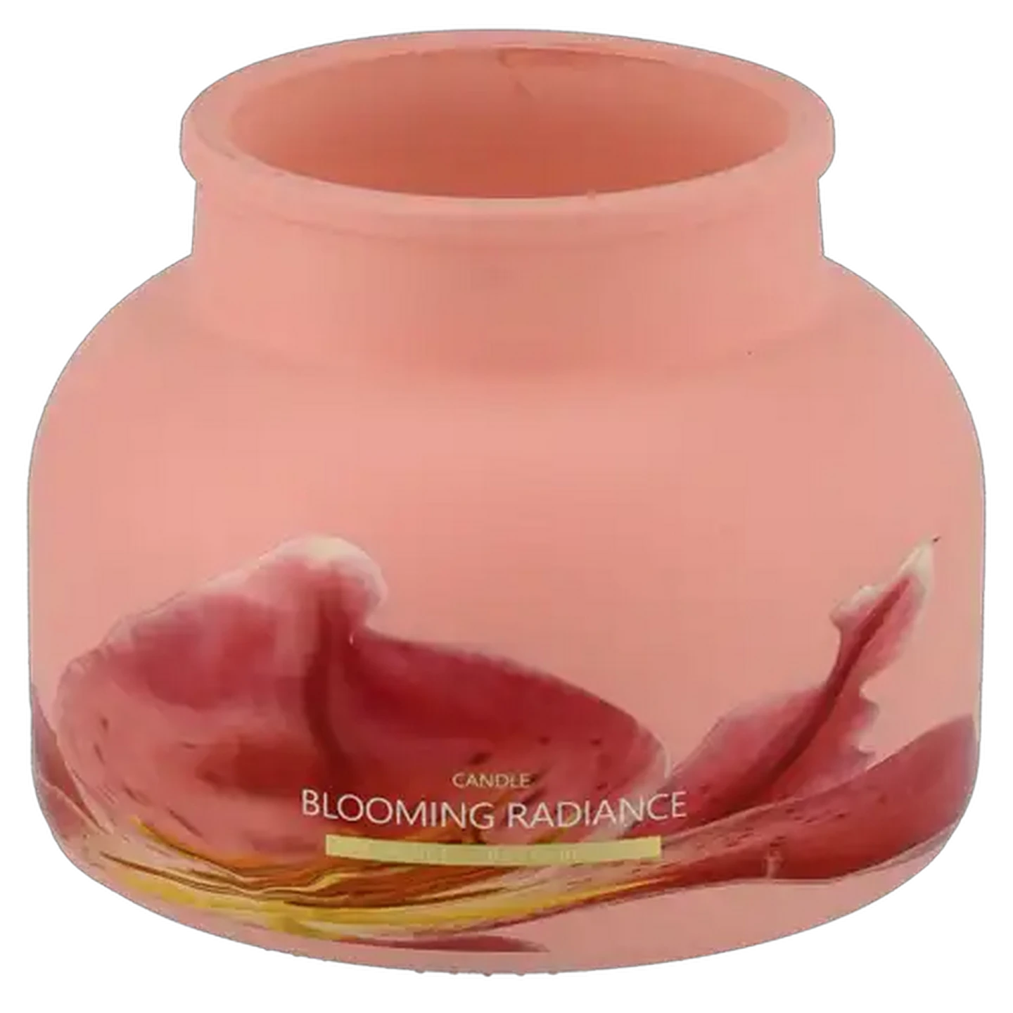 Image of Frosty Blossom Glass Candle Jar with Lid 12 x 10cm