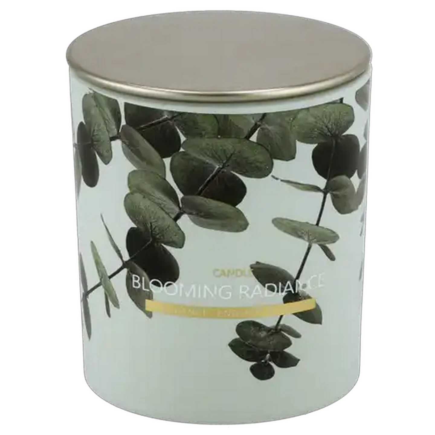 Image of English Blossom Glass Candle Jar with Lid 9 x 8cm
