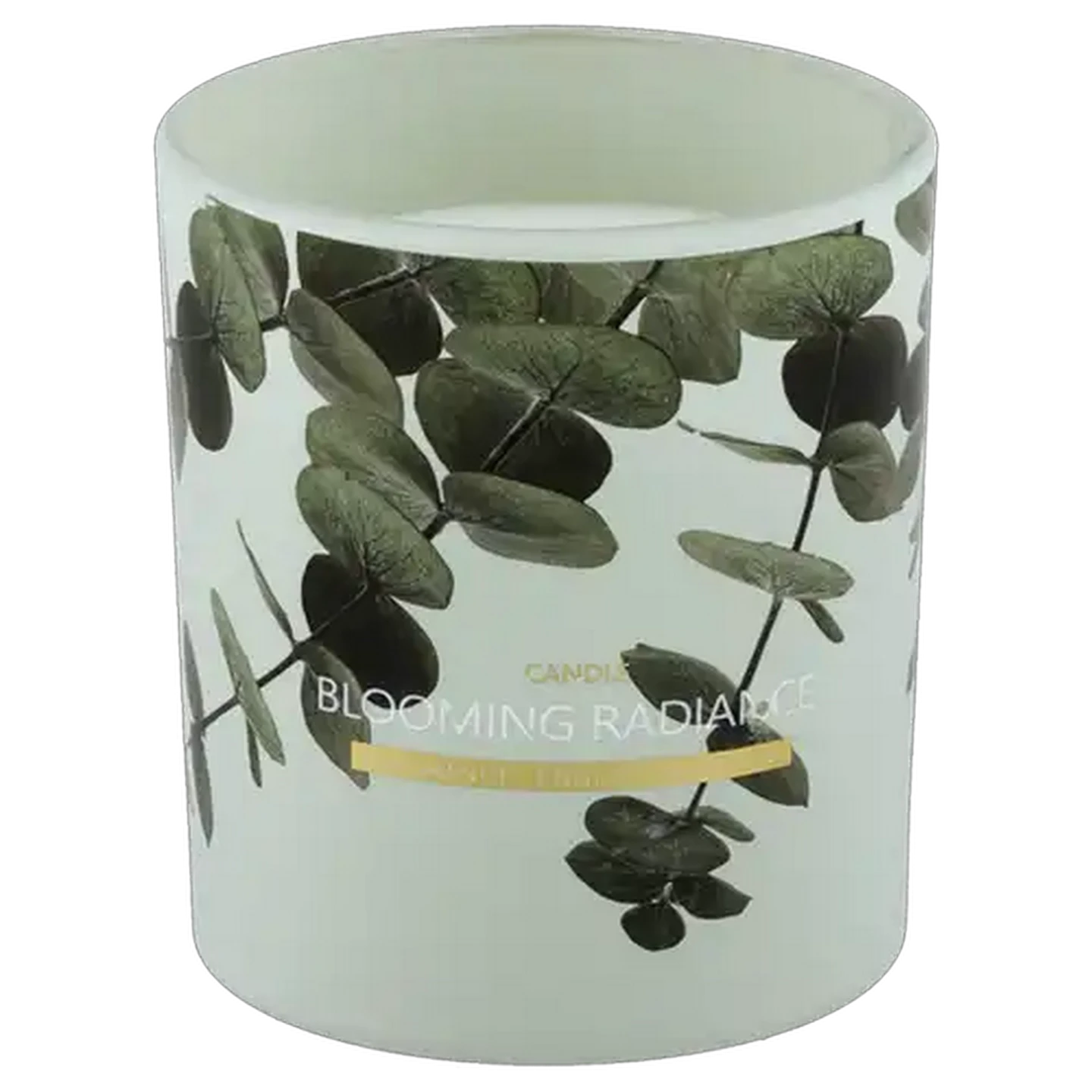 Image of English Blossom Glass Candle Jar with Lid 9 x 8cm