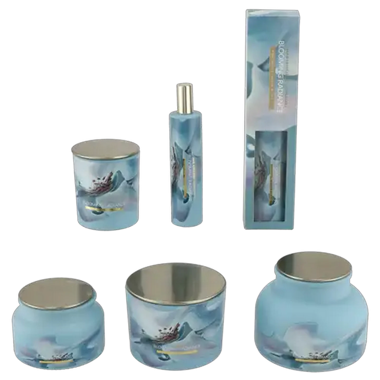 Image of Fresh Blossom Candle Jar with Lid 9x7cm