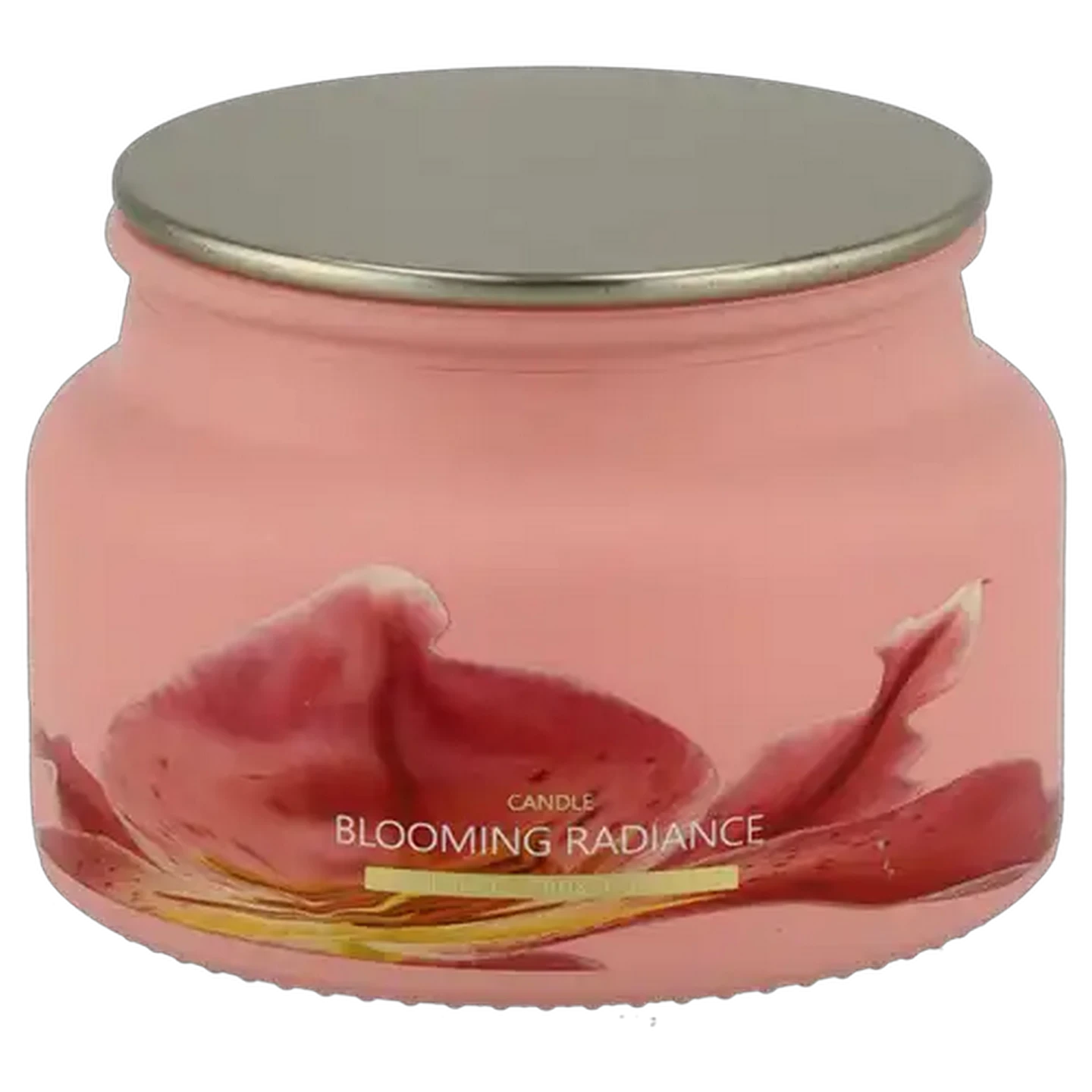 Image of Frosty Blossom Candle Jar with Lid 9 x 7cm