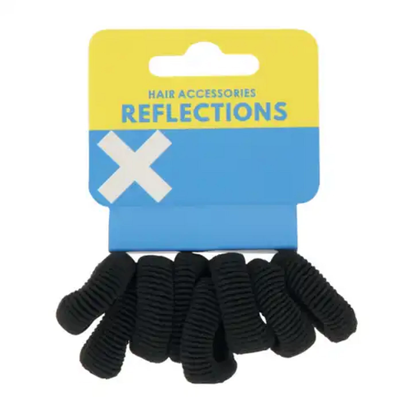 Image of Reflections Black Small Knitted Elastics 8-Piece