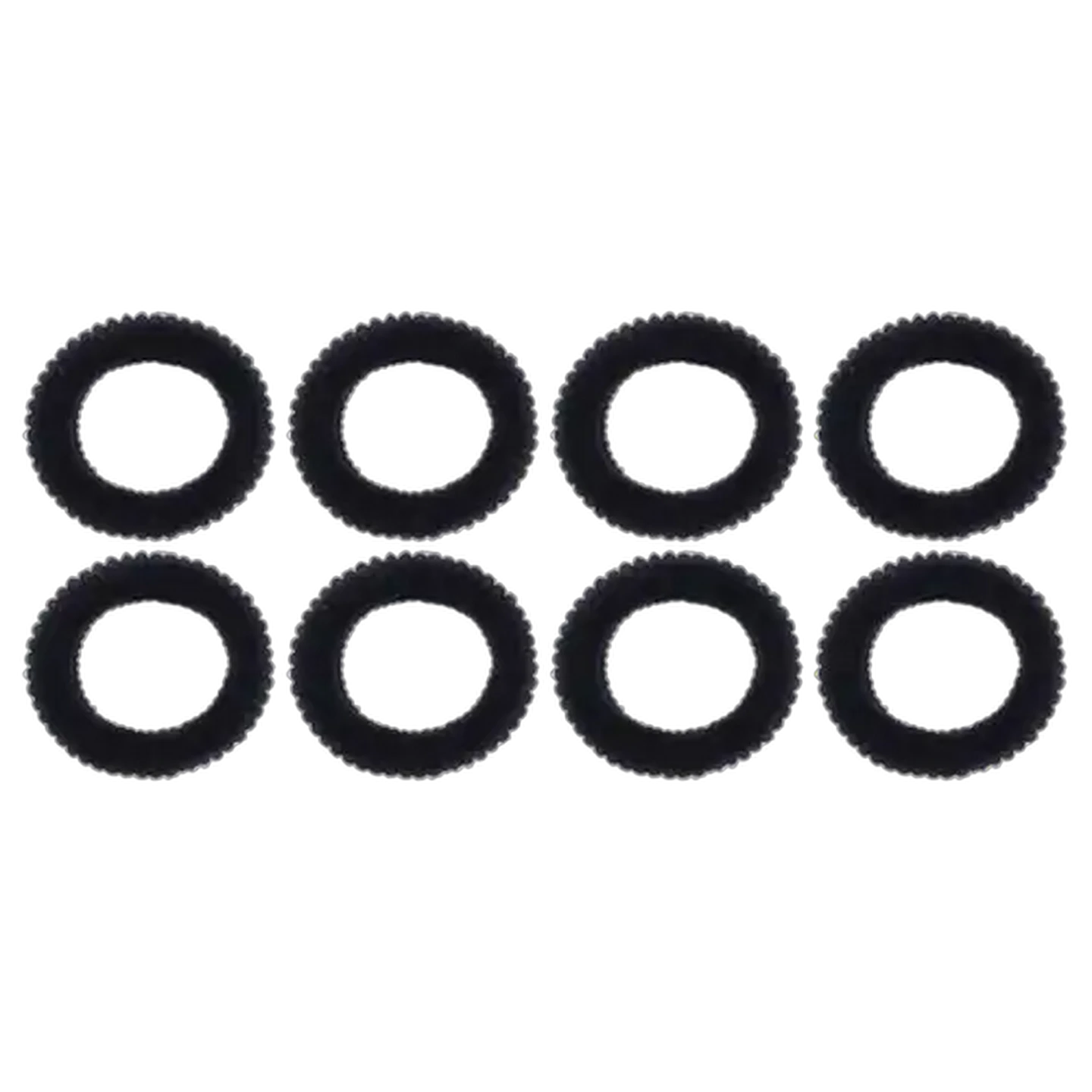Image of Reflections Black Small Knitted Elastics 8-Piece