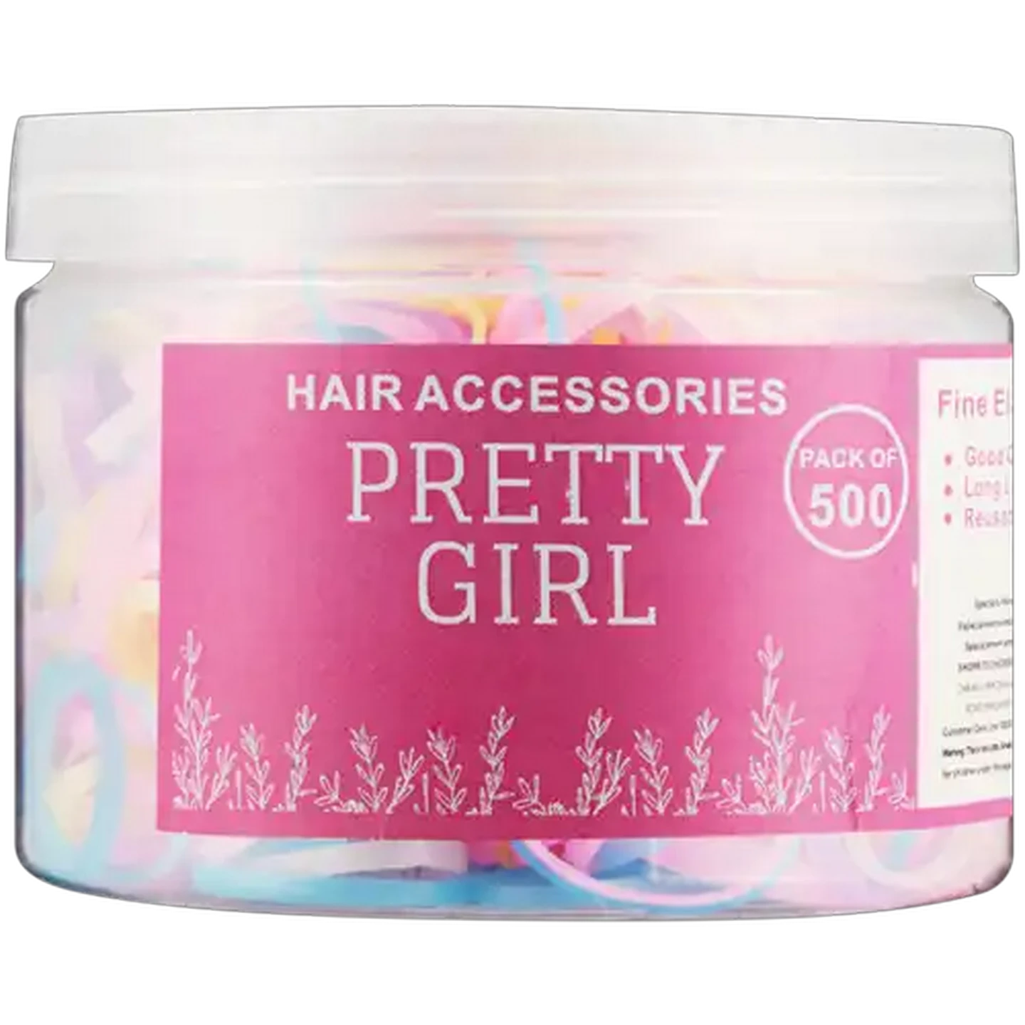 Image of Pretty Girl Fine Elastics Hair Band 500-Pack