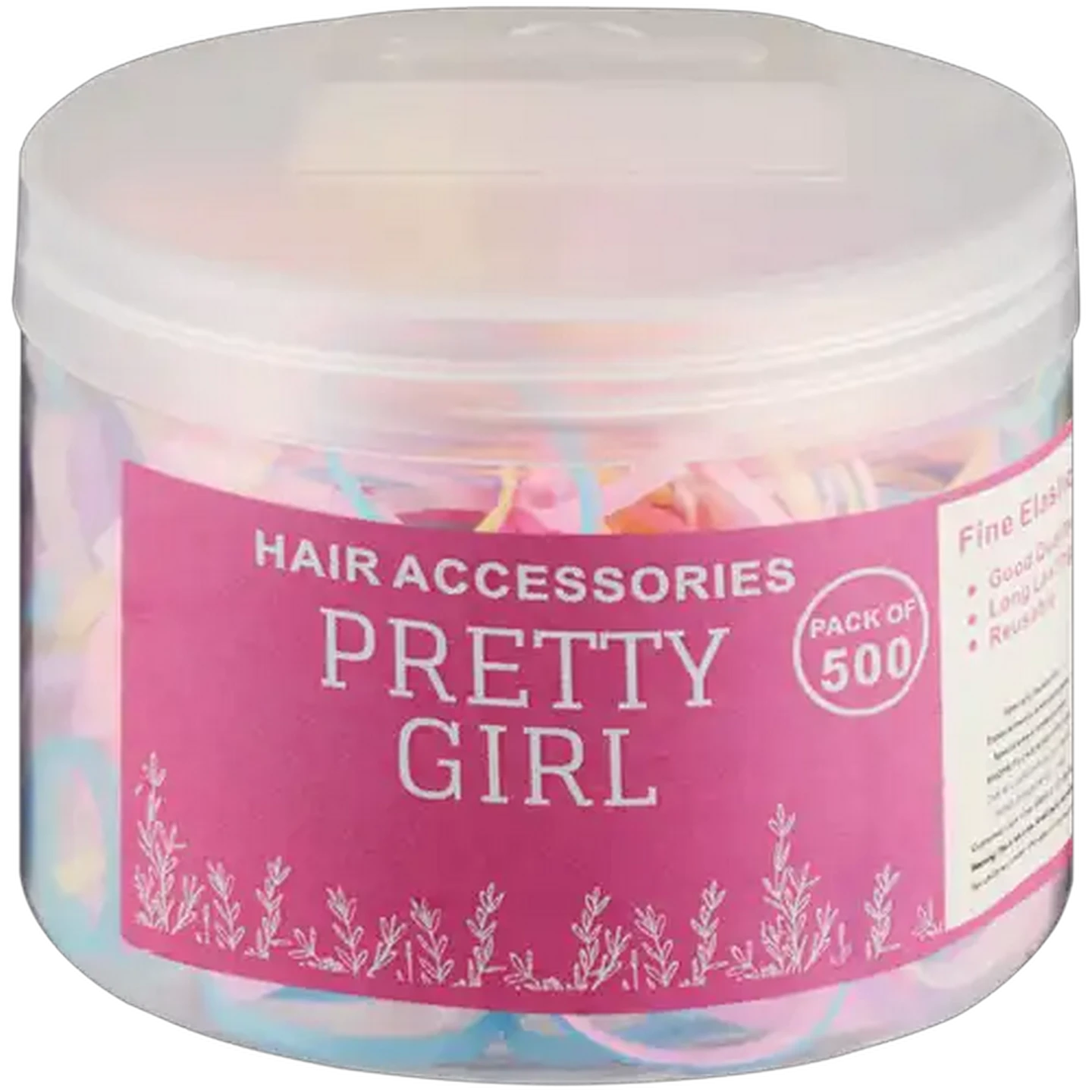 Image of Pretty Girl Fine Elastics Hair Band 500-Pack