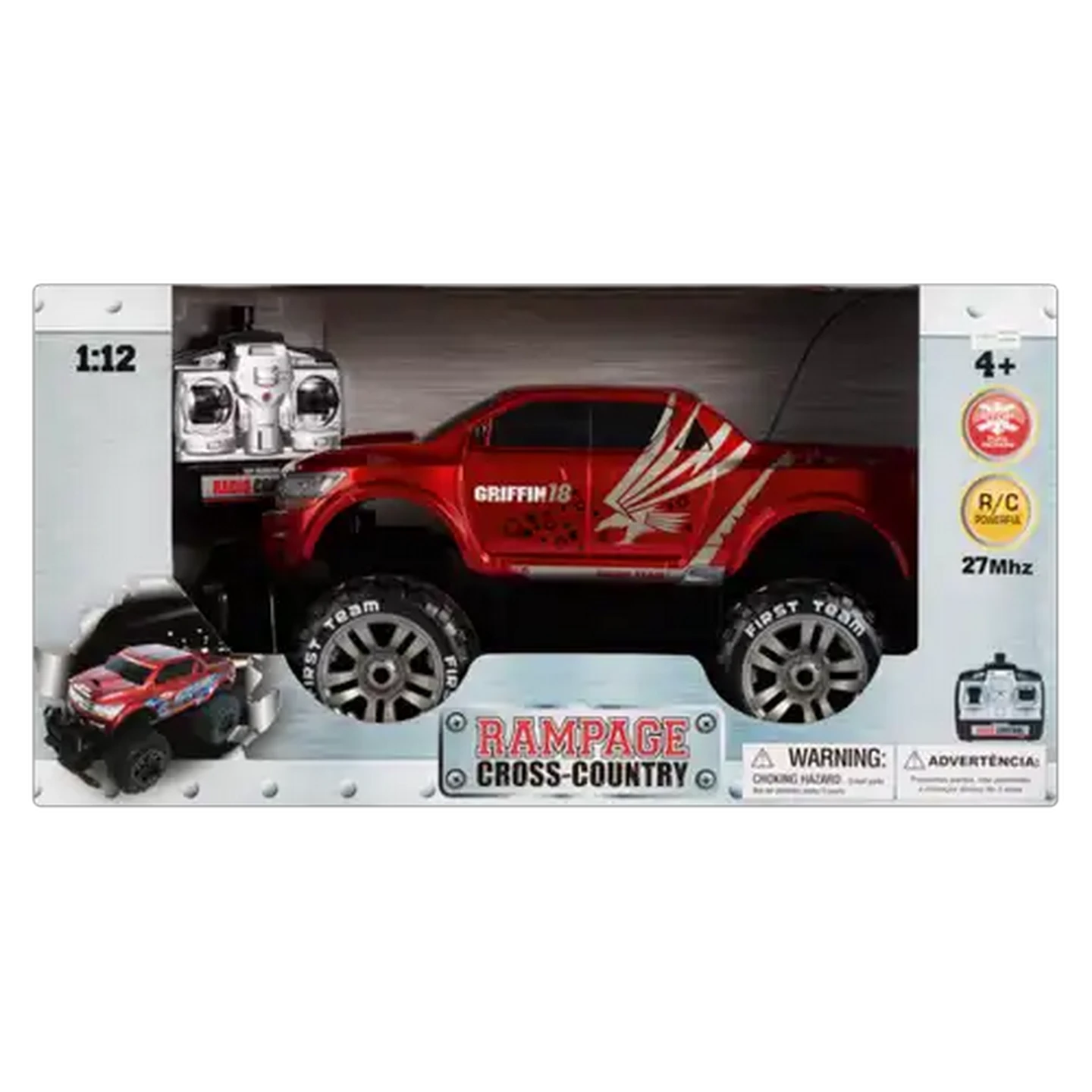 Image of Rampage Cross-Country Off Roader Remote Control Car 1:12 (Type May Vary)