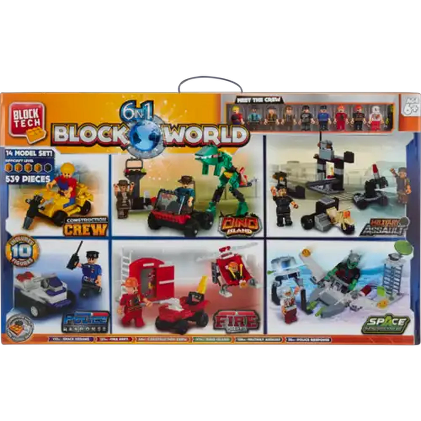 Image of Block Tech 6 In 1 Block World Set