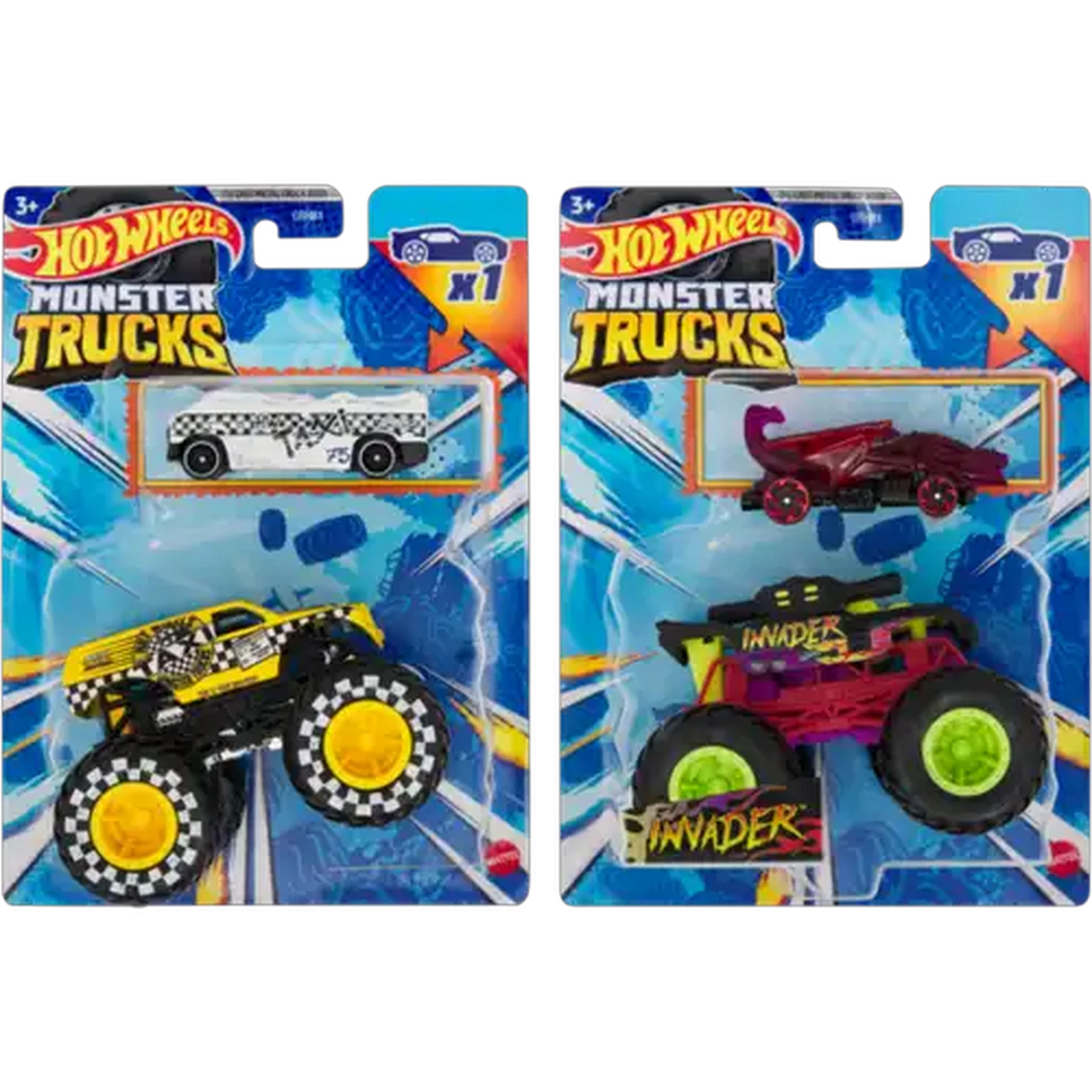 Image of Hot Wheels Die-Cast Monster Trucks Set 2-Piece (Type May Vary)