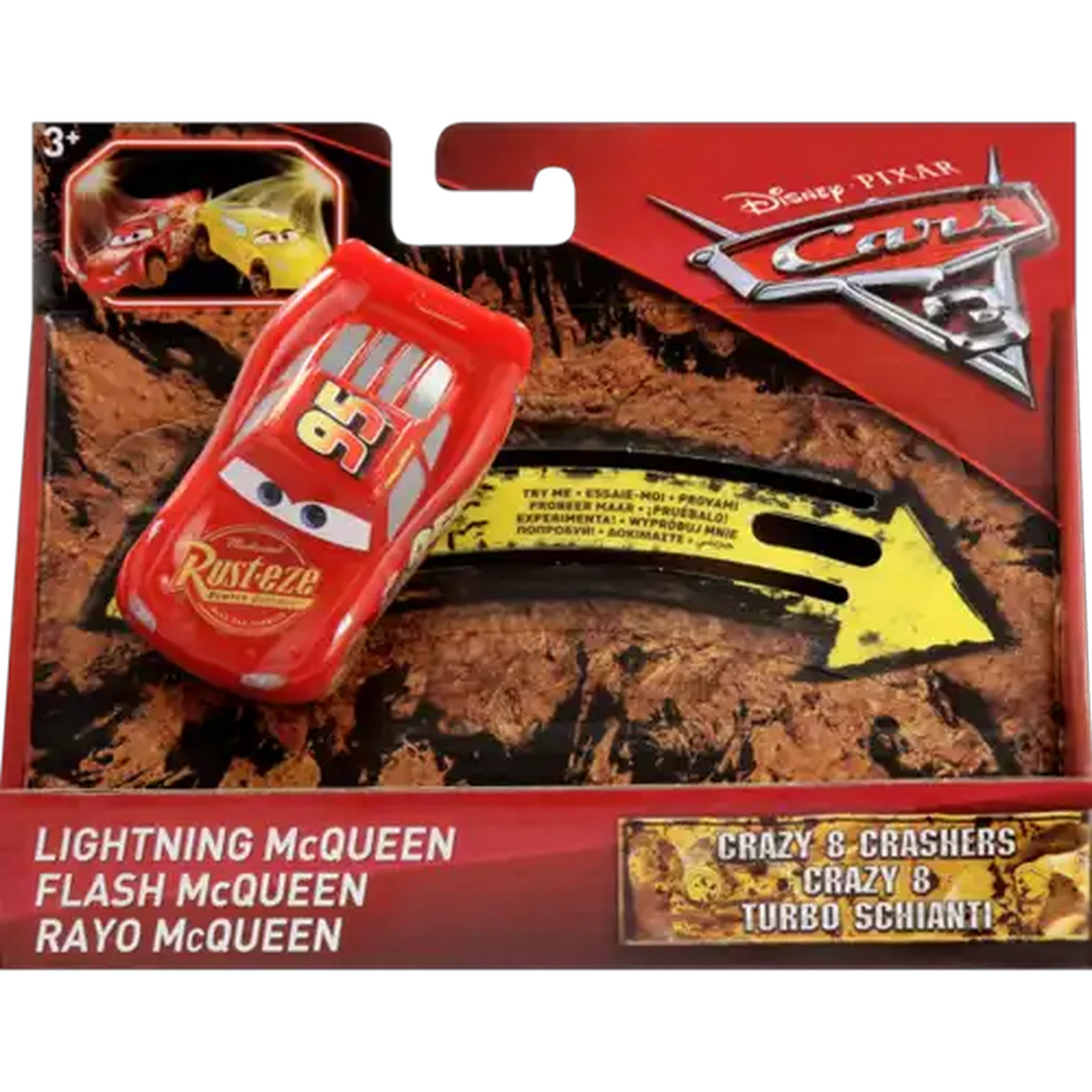 Image of Disney Pixar Cars 3 Crazy 8 Crashers Lightning McQueen Die Cast Car