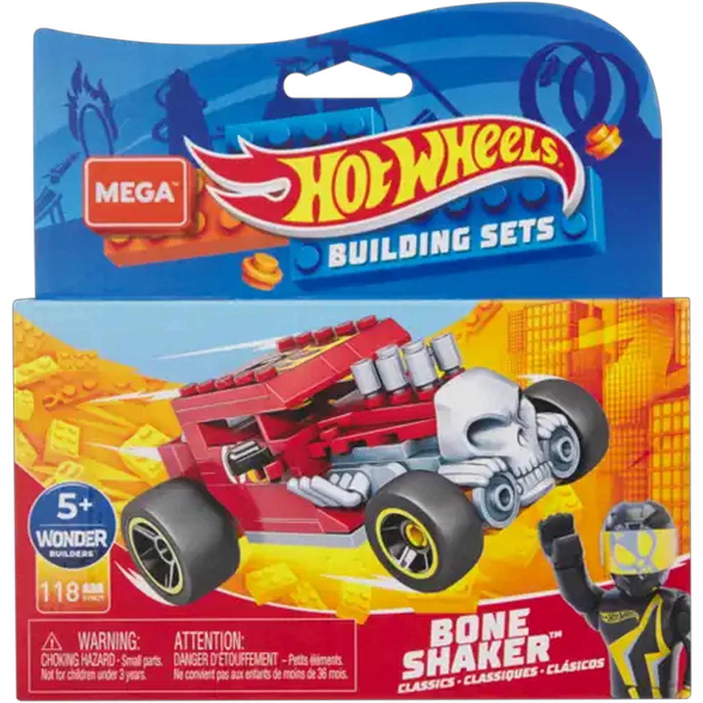 Image of Mega Construx Hot Wheels Bone Shaker Toy Car 118 Piece