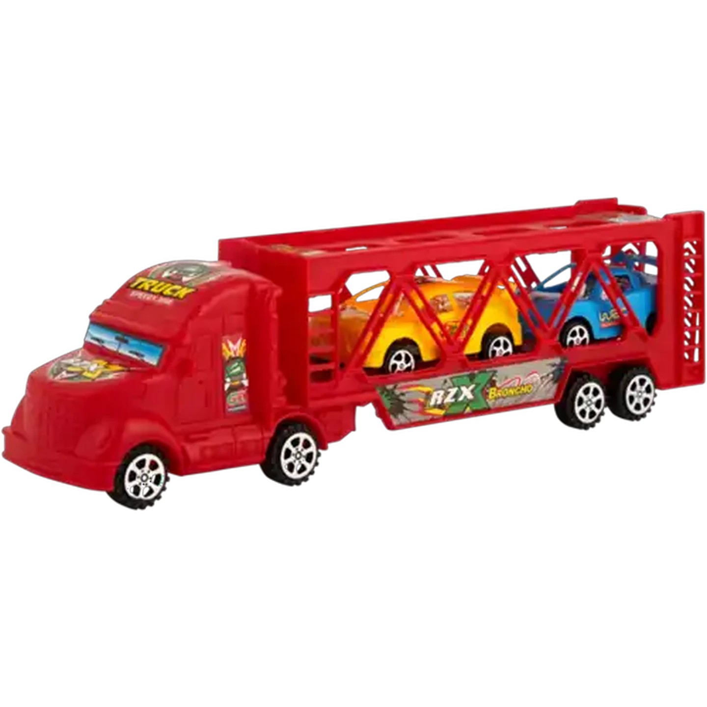 Image of Mini Toy Transporter Truck with Racing Cars 3 Piece (Colour May Vary)