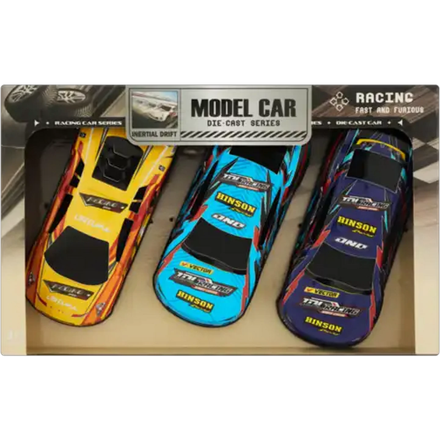 Image of Die Cast Stunt Drifter Car Set 3-Pack (Design May Vary)