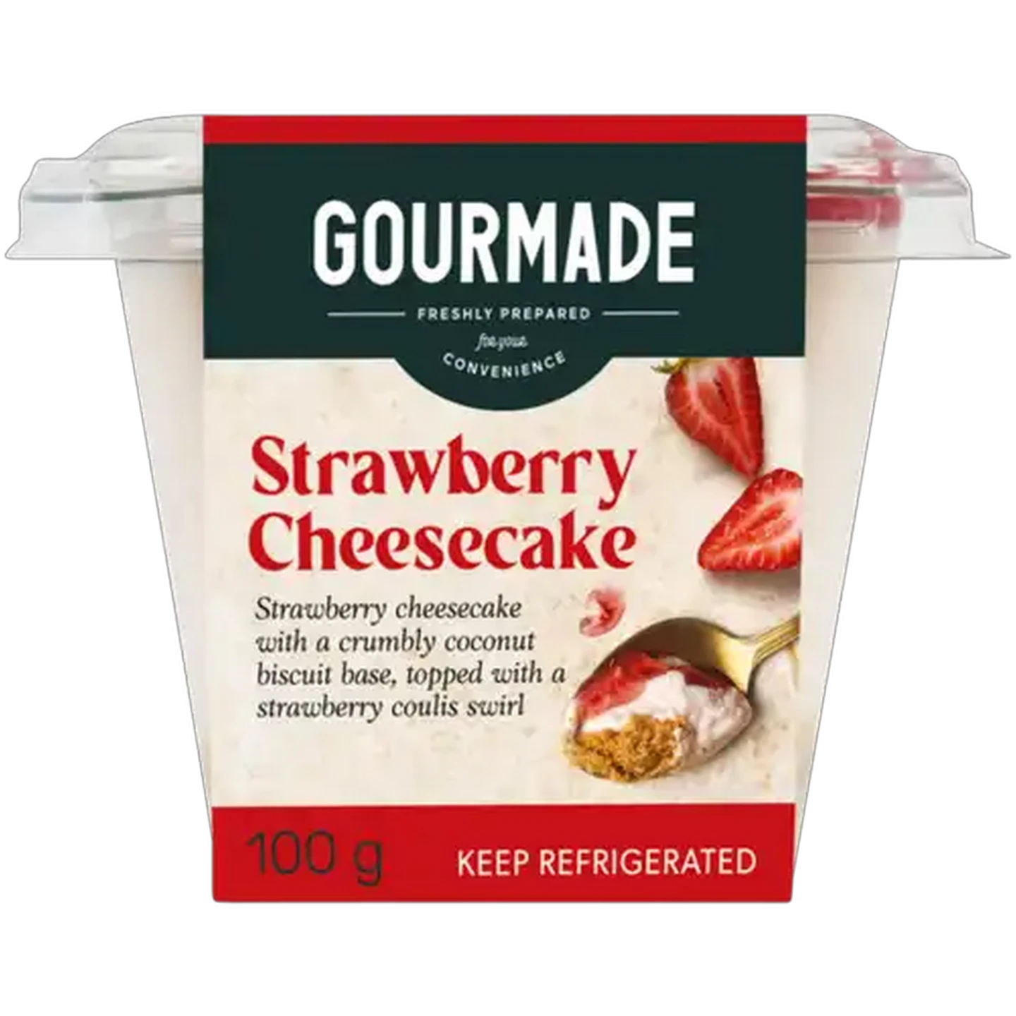 Image of Gourmade Strawberry Cheesecake 100g