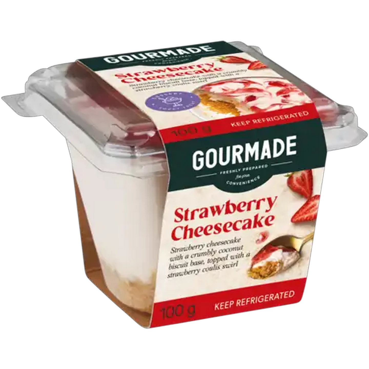 Image of Gourmade Strawberry Cheesecake 100g