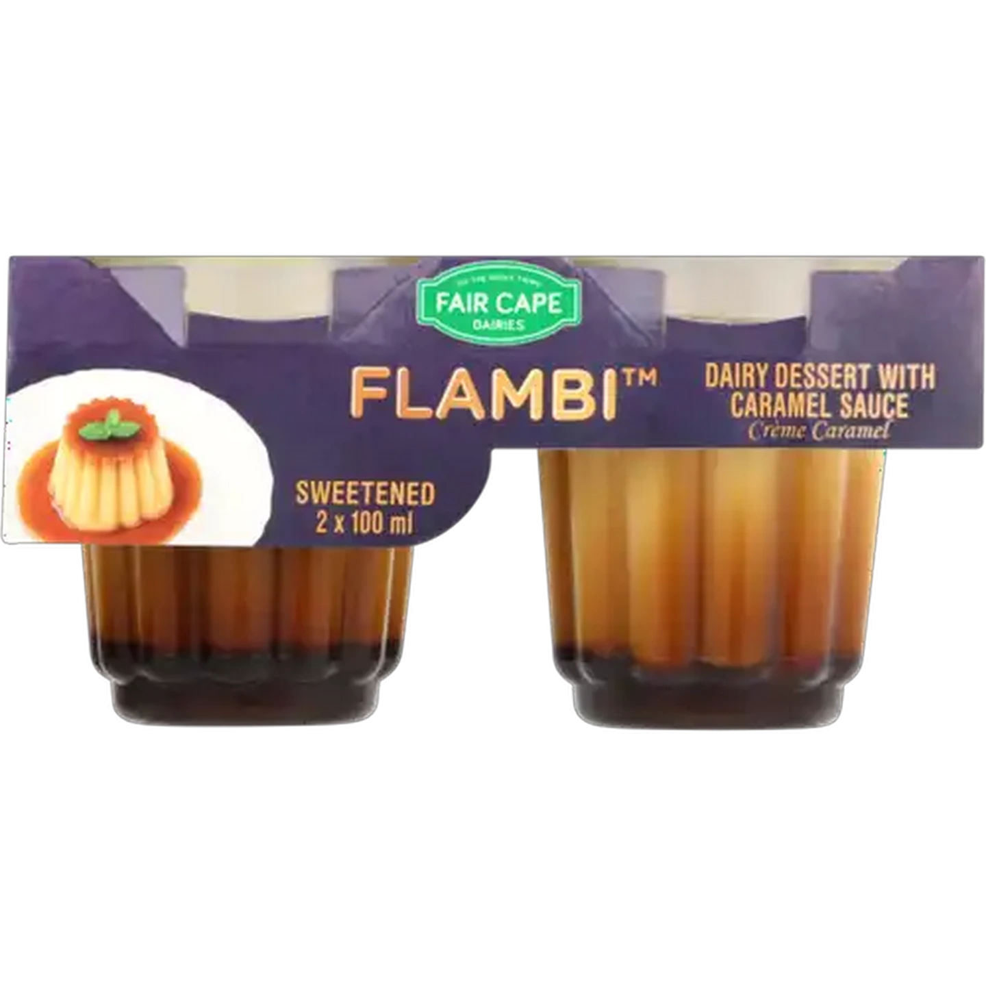 Image of Fair Cape Dairies Créme Caramel Flambi 2 x 100ml