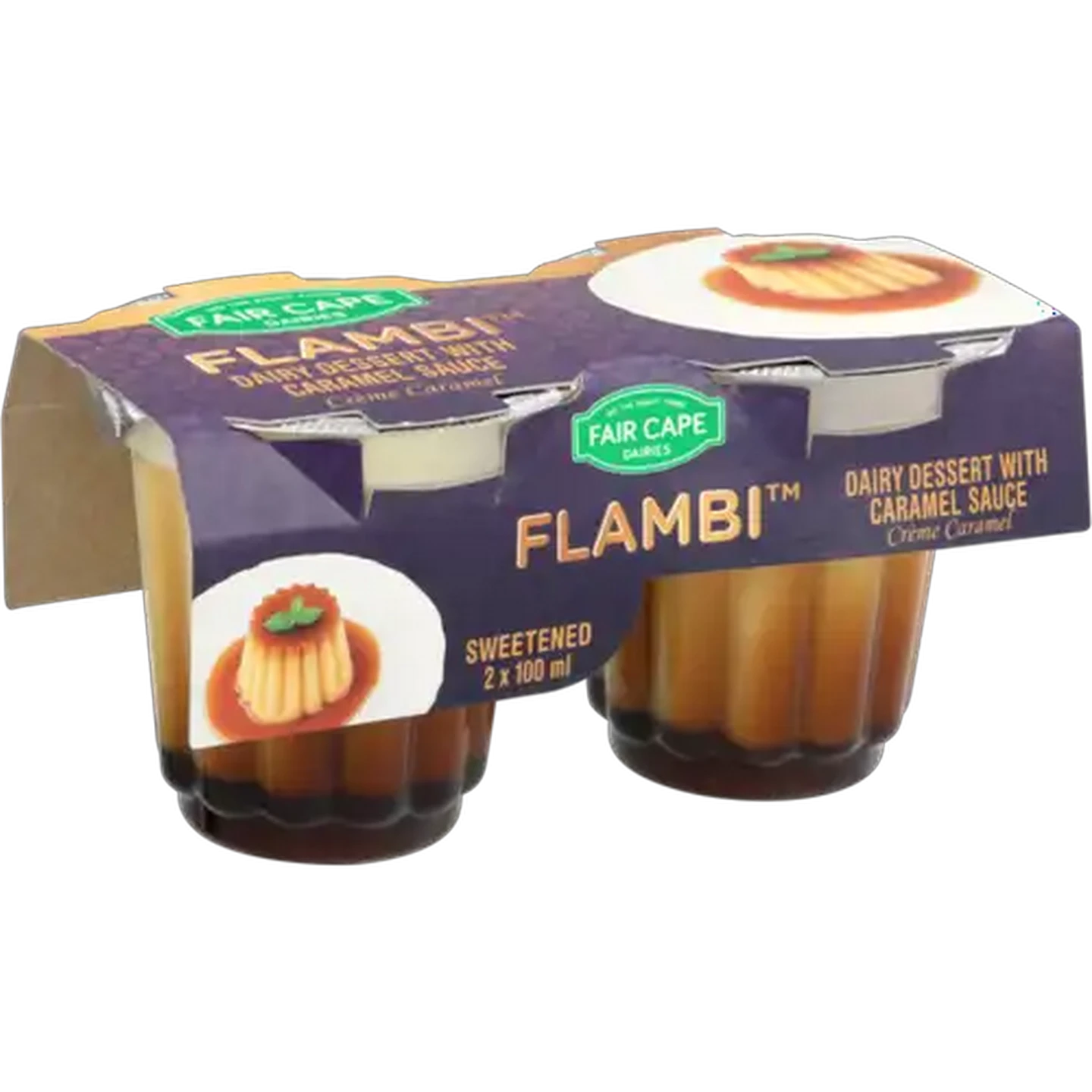 Image of Fair Cape Dairies Créme Caramel Flambi 2 x 100ml