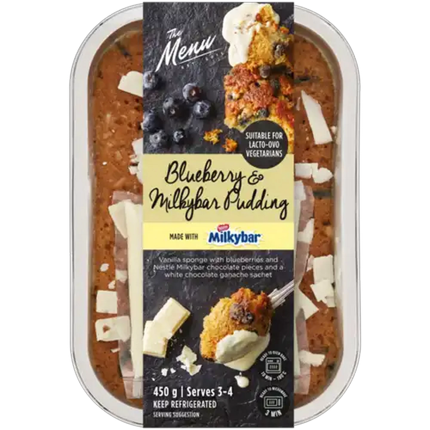 Image of The Menu Blueberry & Milkybar Pudding 450g