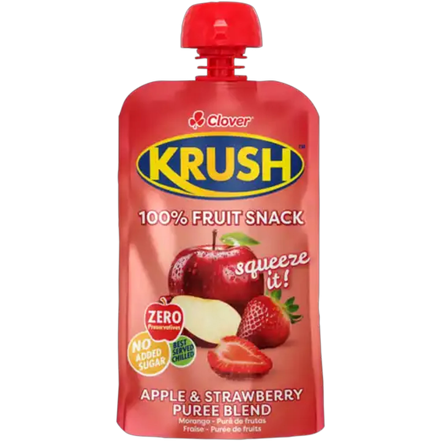 Image of Clover Krush Apple & Strawberry 100% Fruit Snack 110ml
