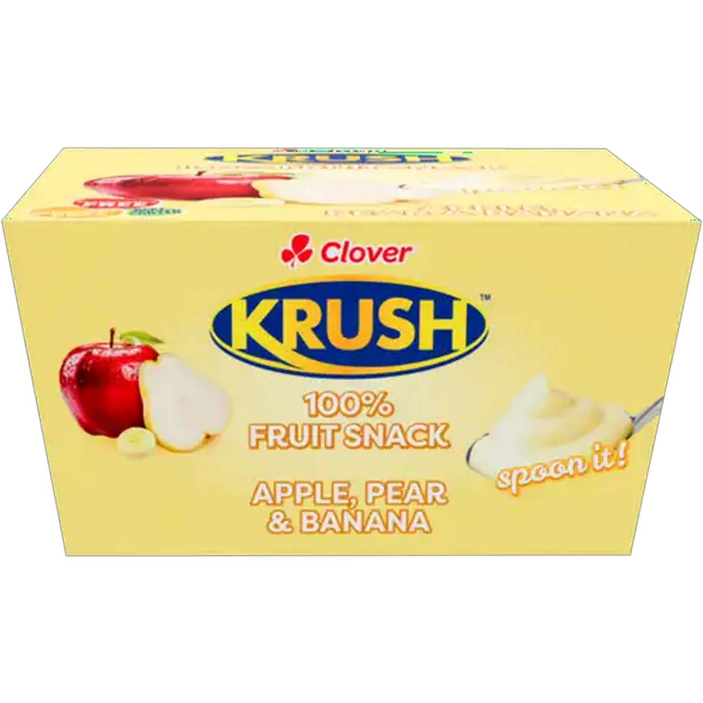 Image of Clover Krush Apple, Pear & Banana 100% Fruit Snack 4 x 100g