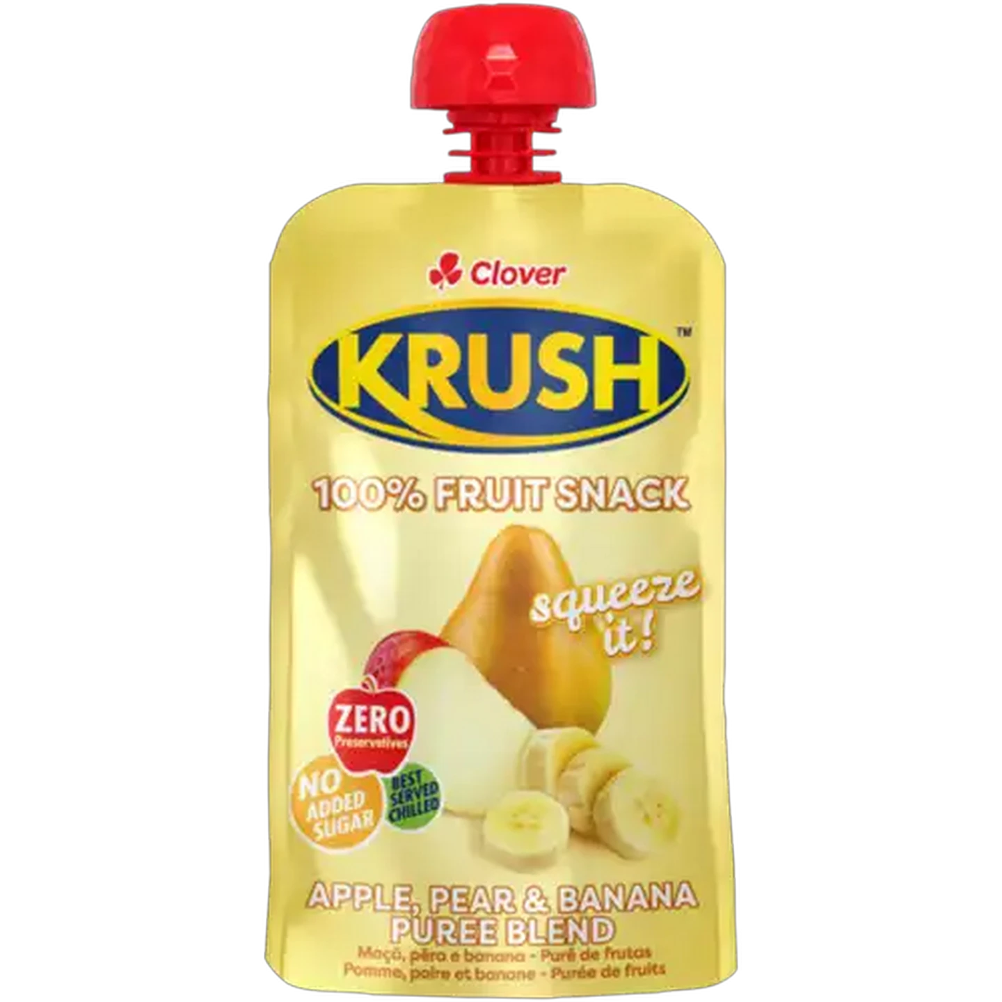 Image of Clover Krush Apple, Pear & Banana 100% Fruit Snack 110ml