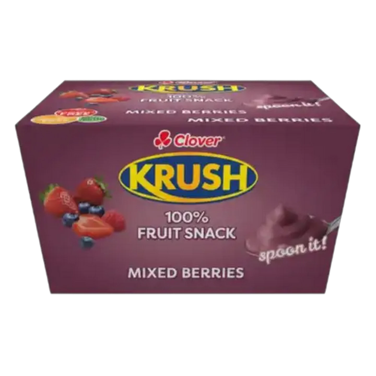 Image of Clover Krush Mixed Berries 100% Fruit Snack 4 x 100g