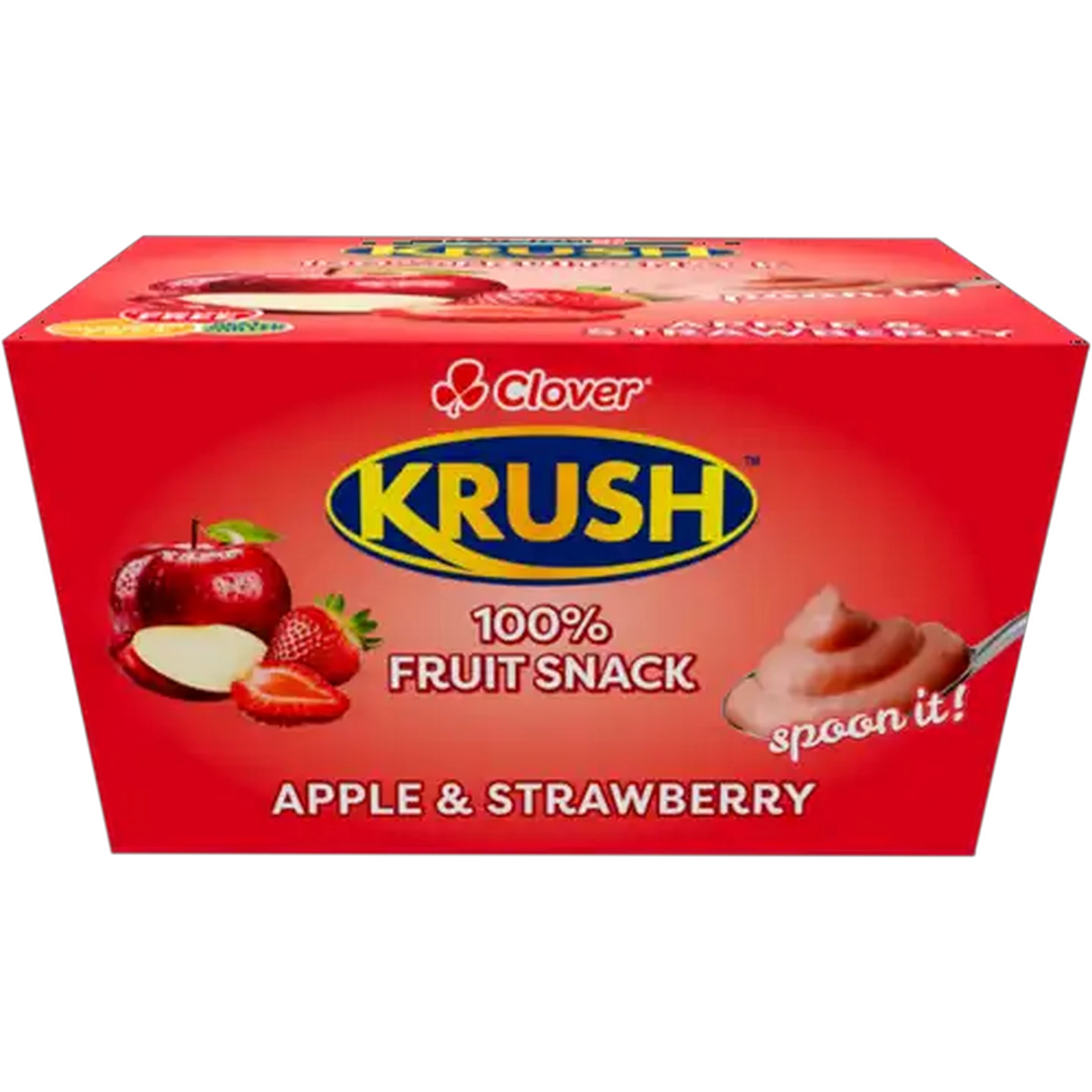 Image of Clover Krush Apple & Strawberry 100% Fruit Snack 4 x 100g