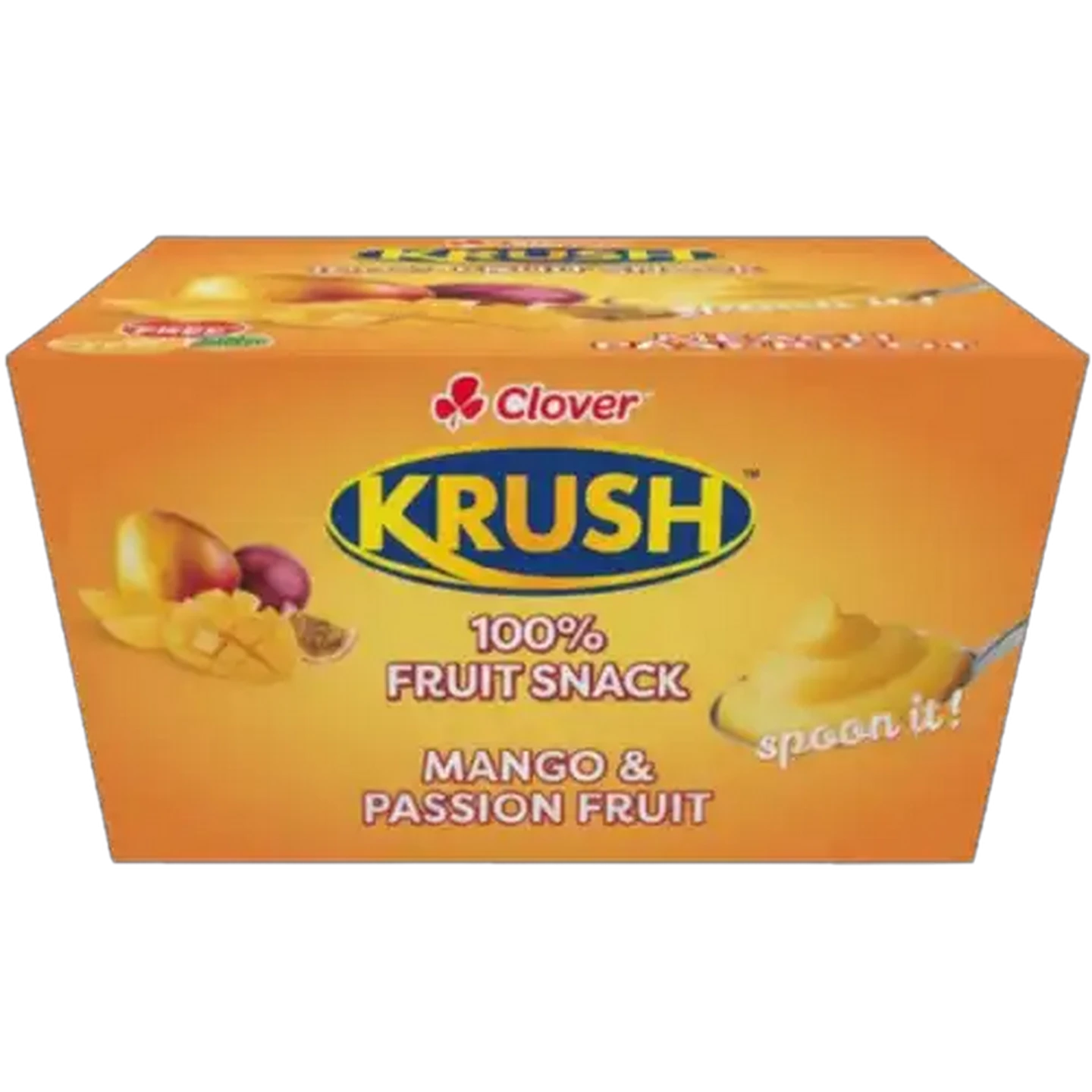 Image of Clover Krush Mango & Passion Fruit 100% Fruit Snack 4 x 100g