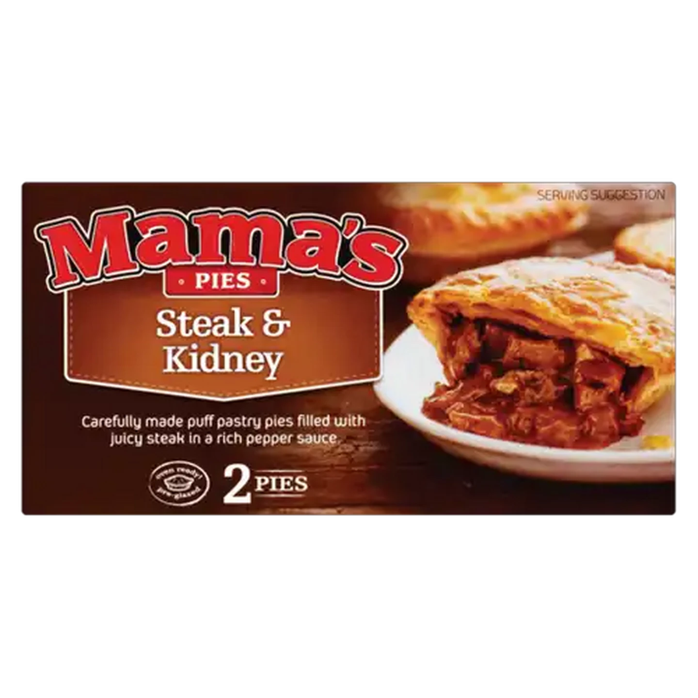 Image of Mama's Pies Frozen Steak & Kidney Pie 2 Pack