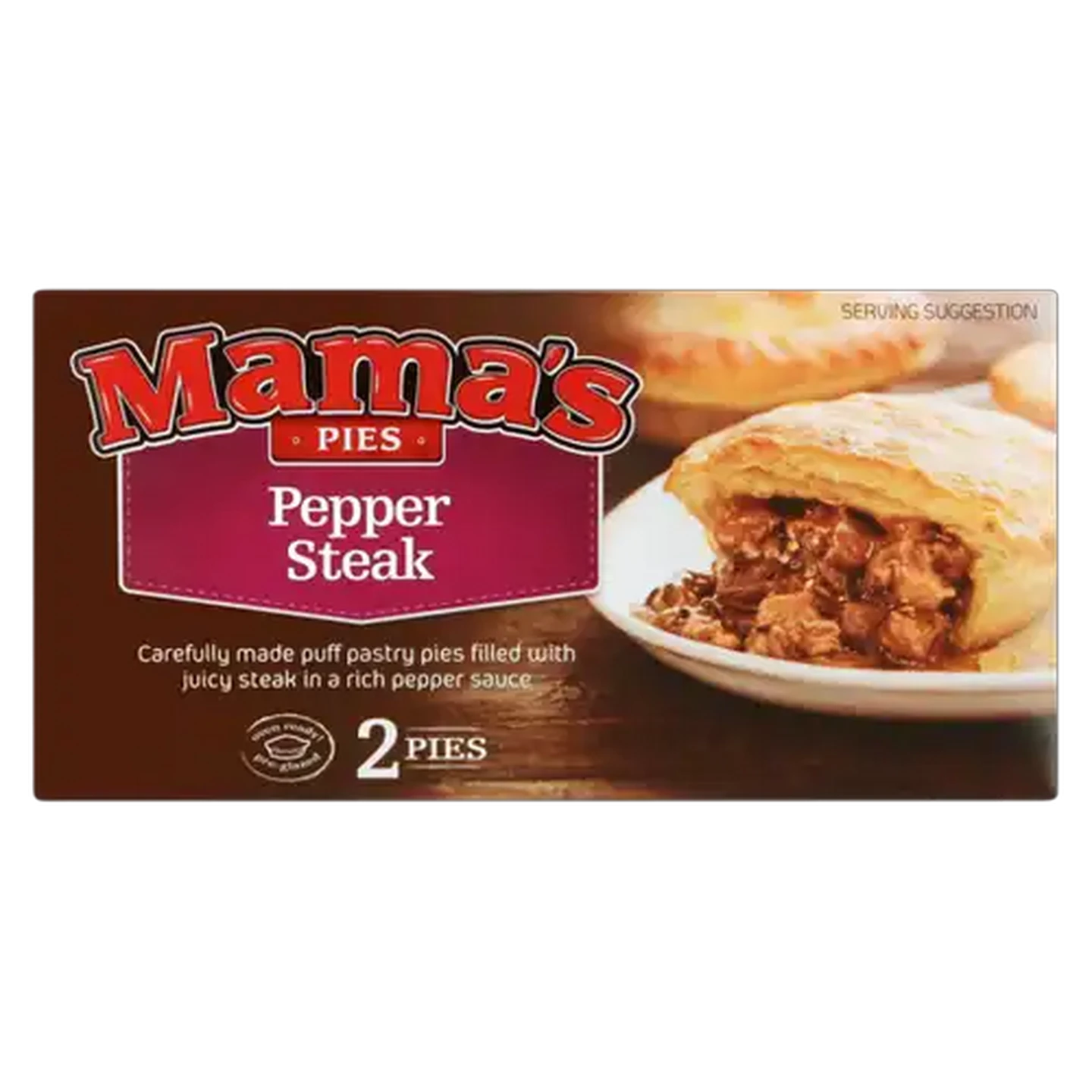 Image of Mama's Pies Frozen Pepper Steak Pie 2 Pack
