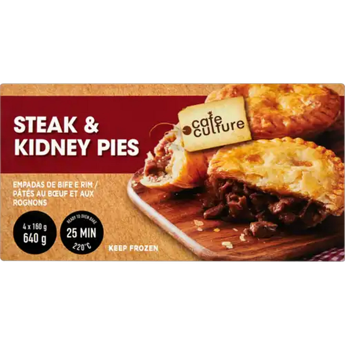 Image of Café Culture Frozen Steak & Kidney Pies 4 x 160g