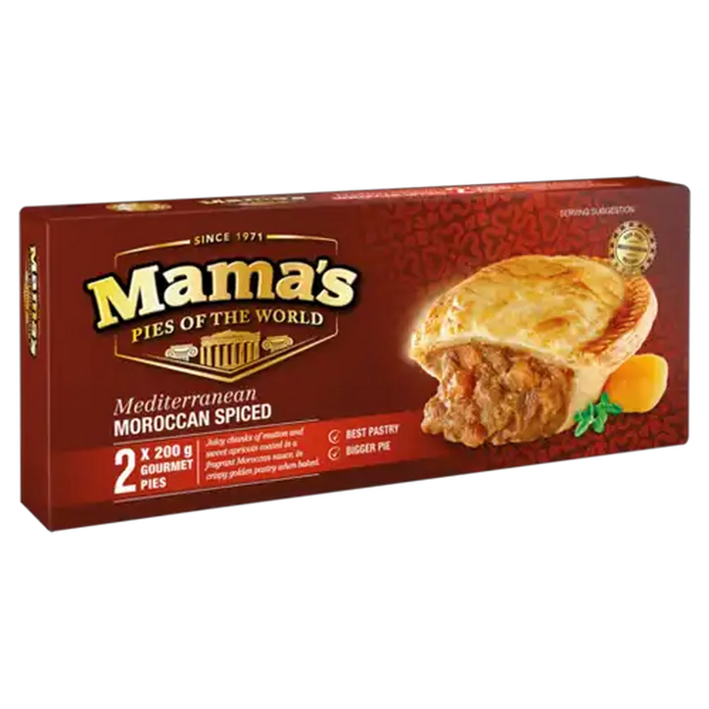 Image of Mama's Pies Frozen Mediterranean Moroccan Spiced Gourmet Pies 2 Pack