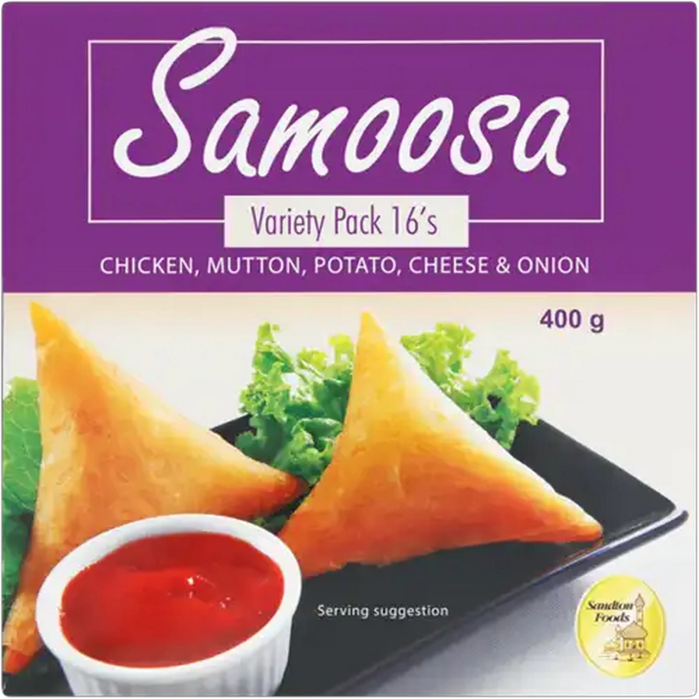 Image of Sandton Foods Frozen Samoosas Variety 16 Pack