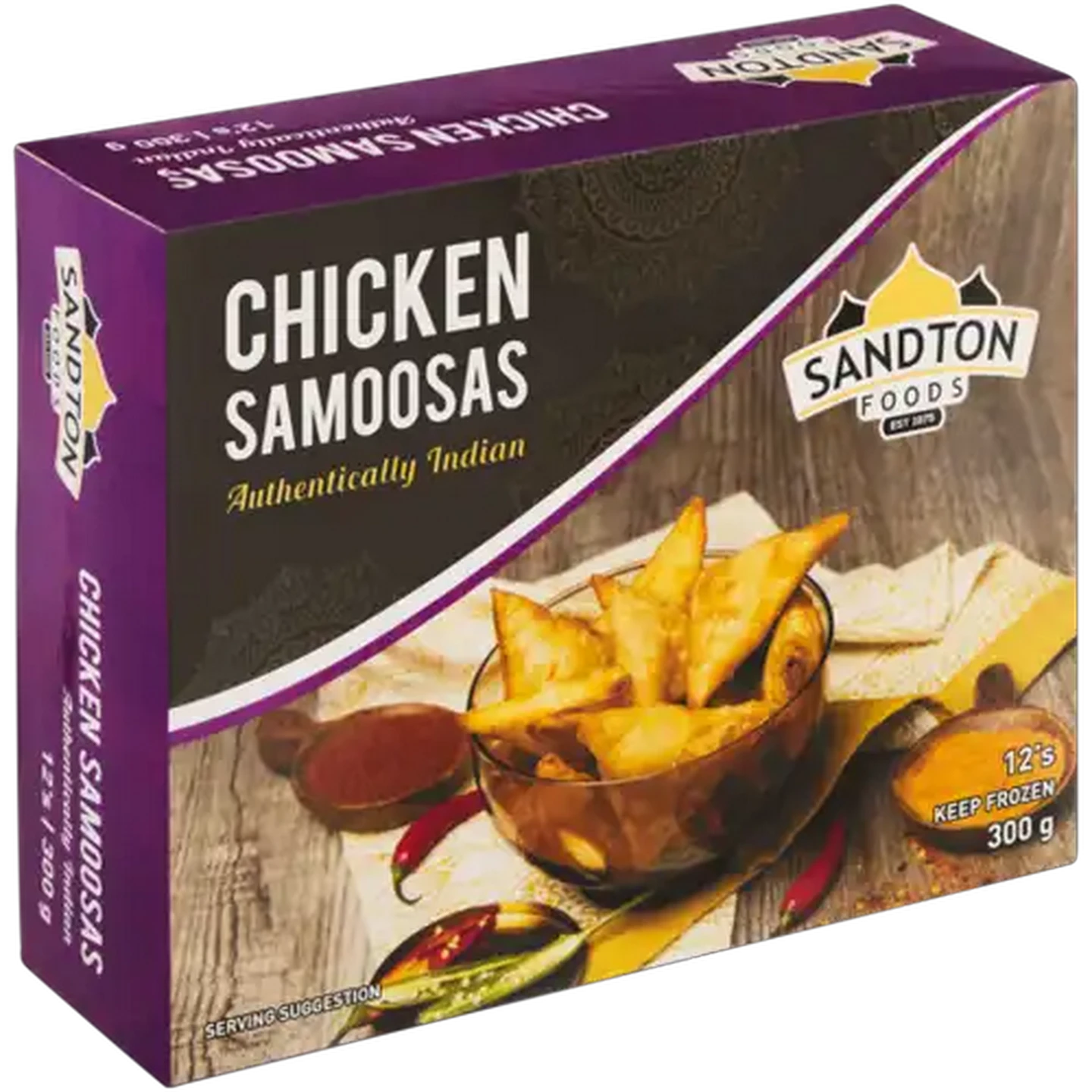 Image of Sandton Foods Frozen Chicken Samoosas 12 Pack