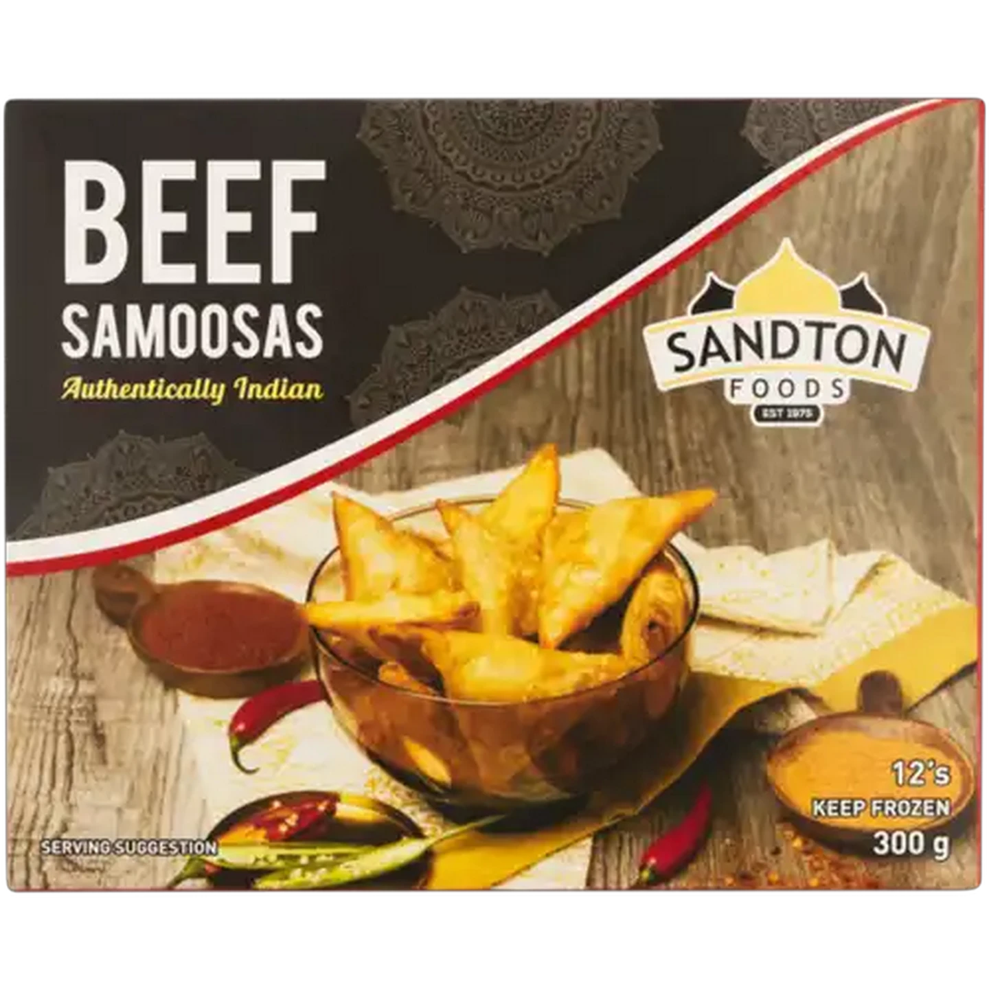 Image of Sandton Foods Frozen Beef Samoosas 12 Pack