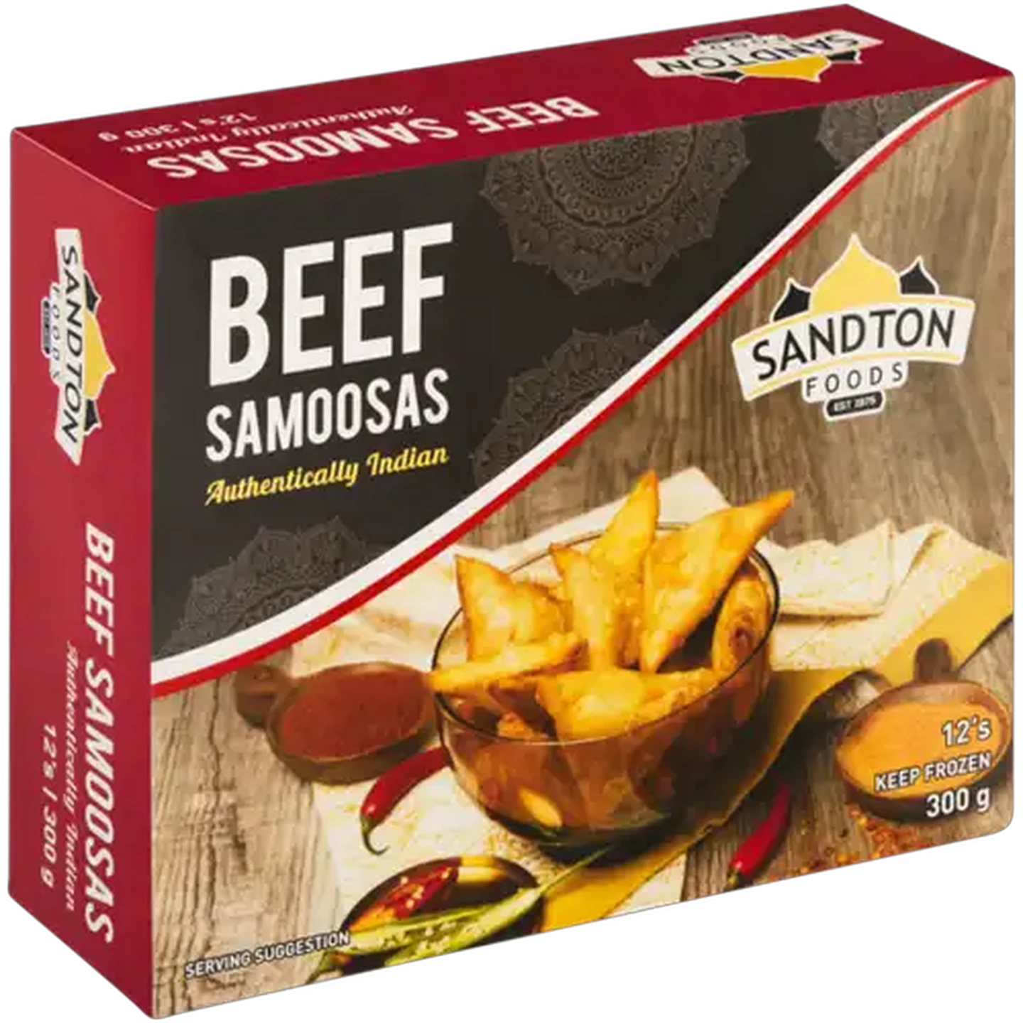 Image of Sandton Foods Frozen Beef Samoosas 12 Pack