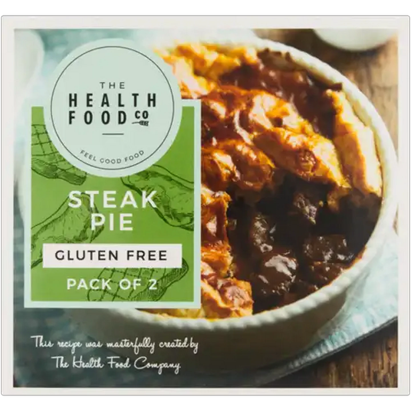 Image of The Health Food Company Frozen Gluten Free Steak Pies 2 x 150g