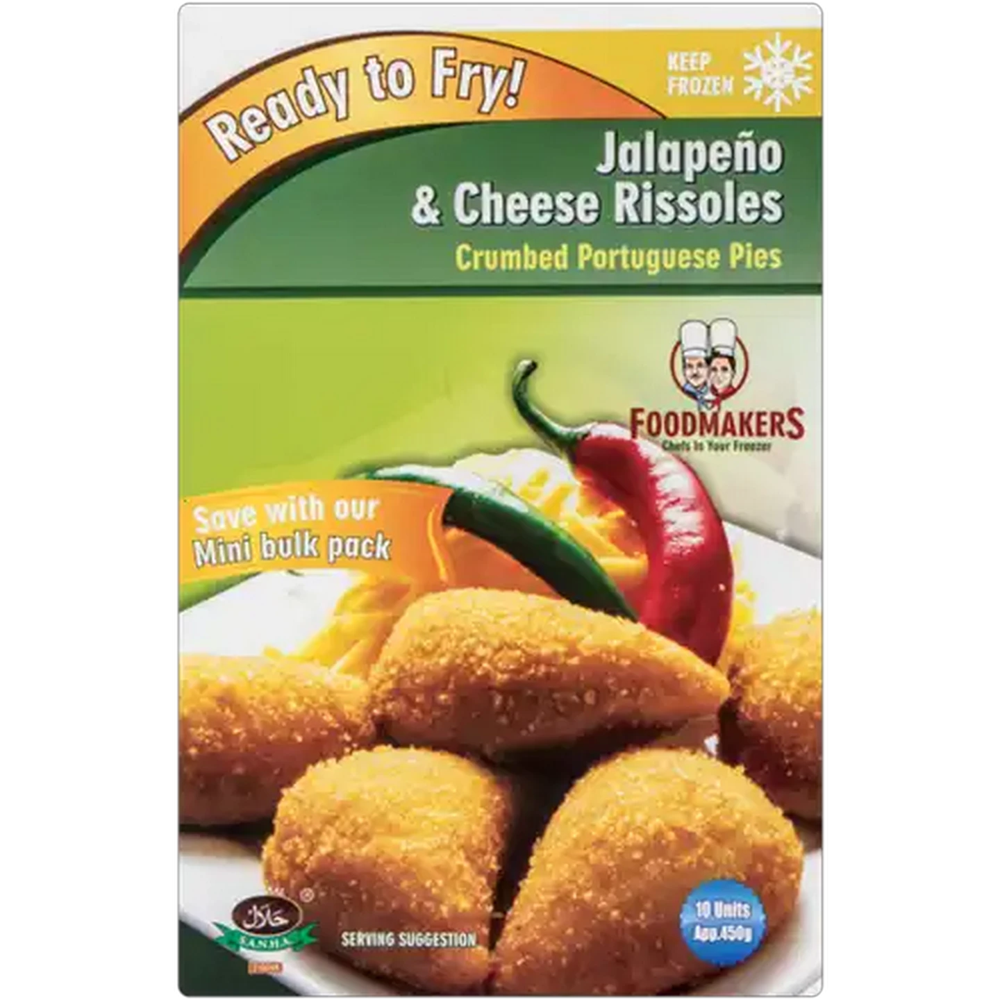 Image of Foodmakers Frozen Jalapeño & Cheese Rissoles 10 Pack