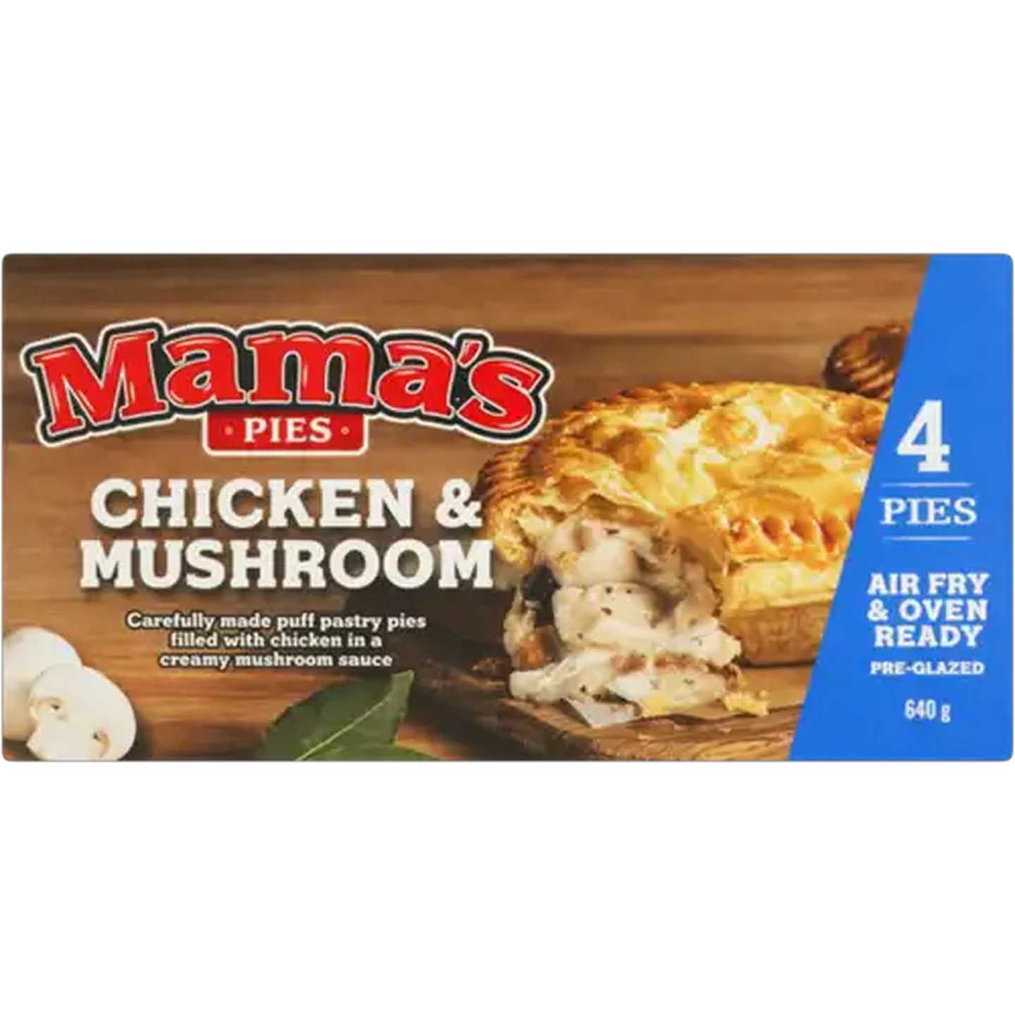 Image of Mama's Pies Frozen Chicken & Mushroom Pie 4 Pack