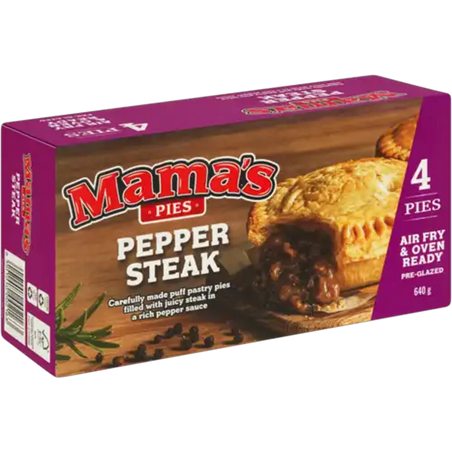 Image of Mama's Pies Frozen Pepper Steak Pie 4 Pack