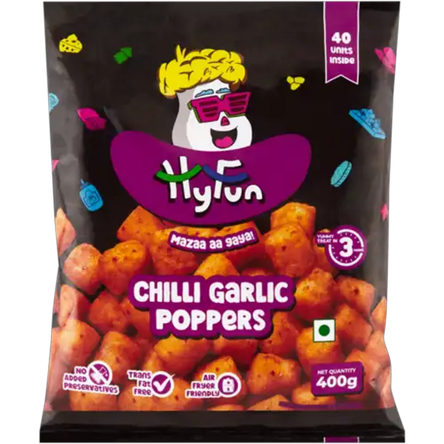 Image of HyFun Frozen Chilli Garlic Poppers 400g
