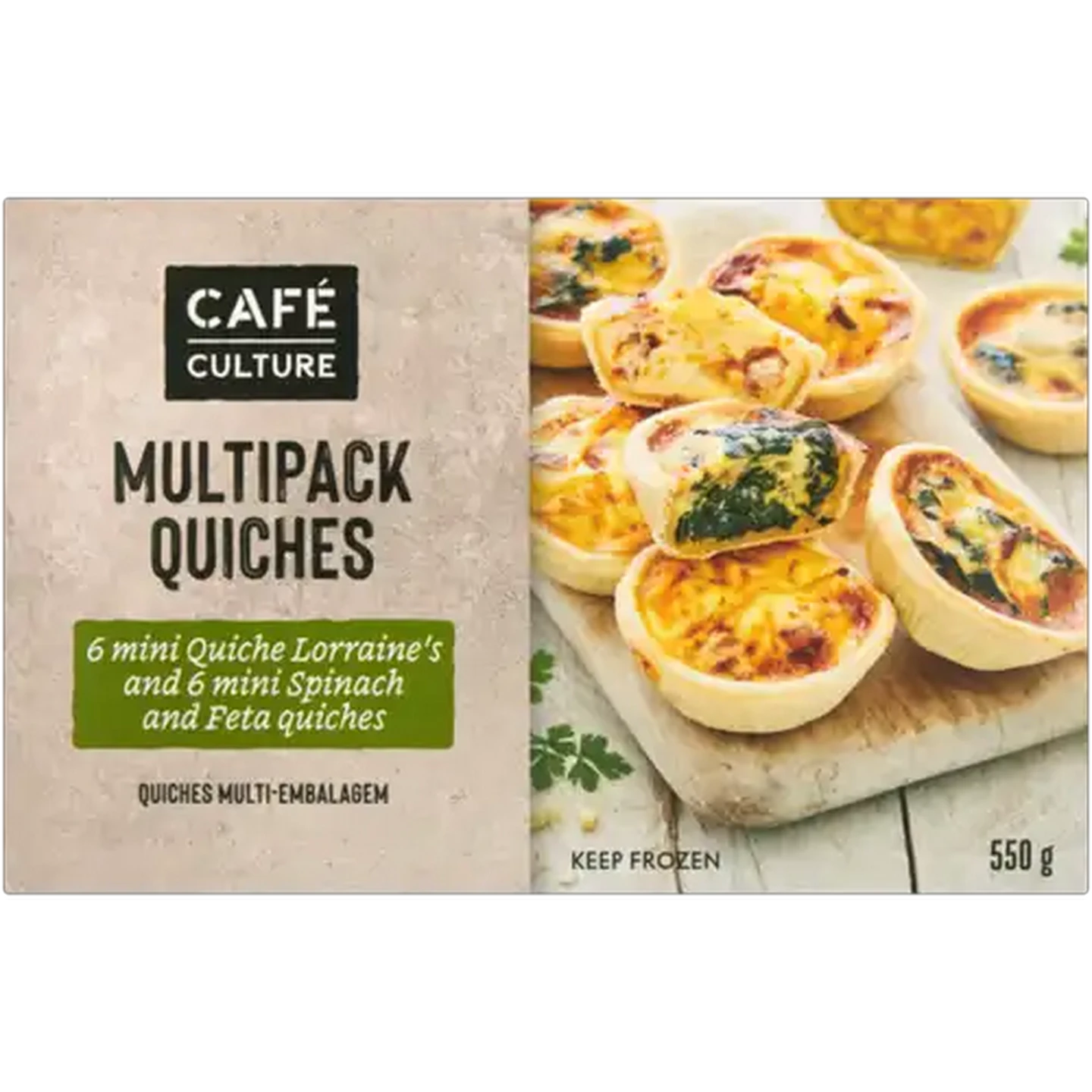 Image of Café Culture Frozen Multi-Pack Quiche 12 Pack