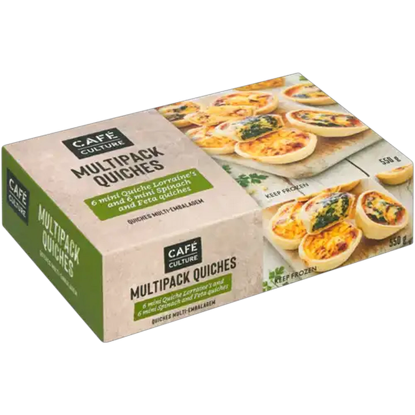Image of Café Culture Frozen Multi-Pack Quiche 12 Pack
