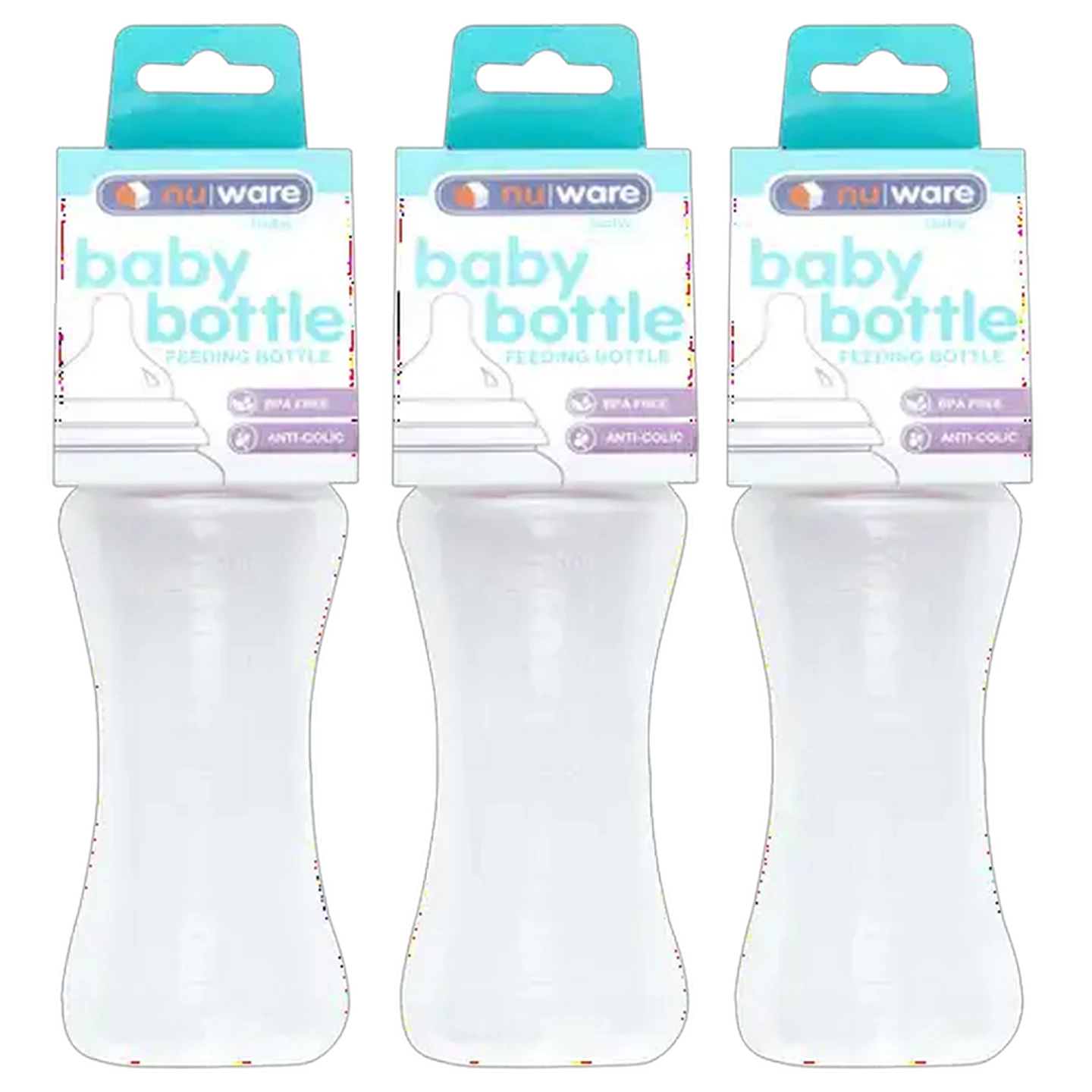 Image of Nu Ware Wide Neck Feeding Bottle 360ml (Colour May Vary)