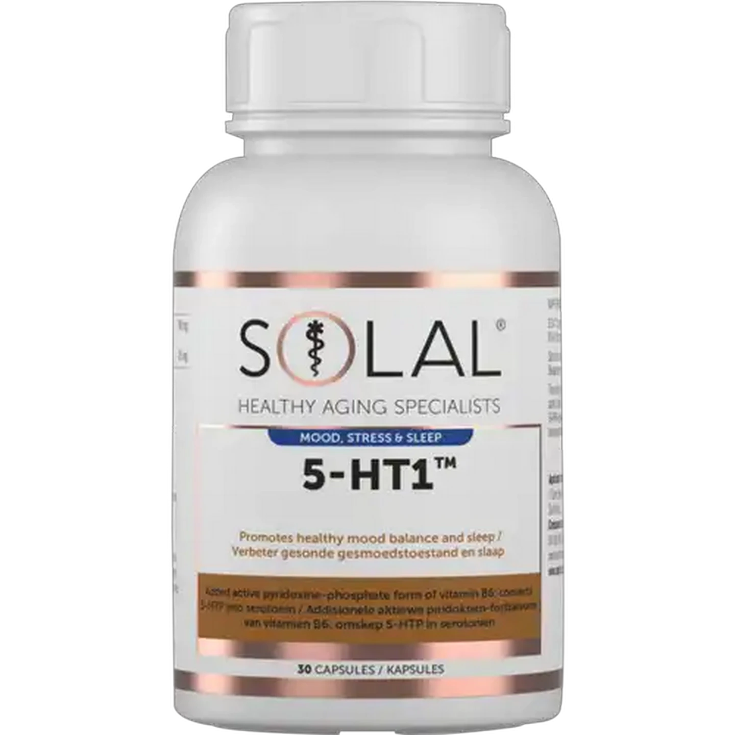 Image of Solal Mood Stress & Sleep 5-HT1 Capsules 30 Pack