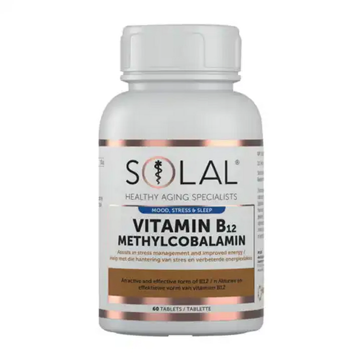 Image of Solal Mood Stress & Sleep Vitamin B12 Tablets 60 Pack