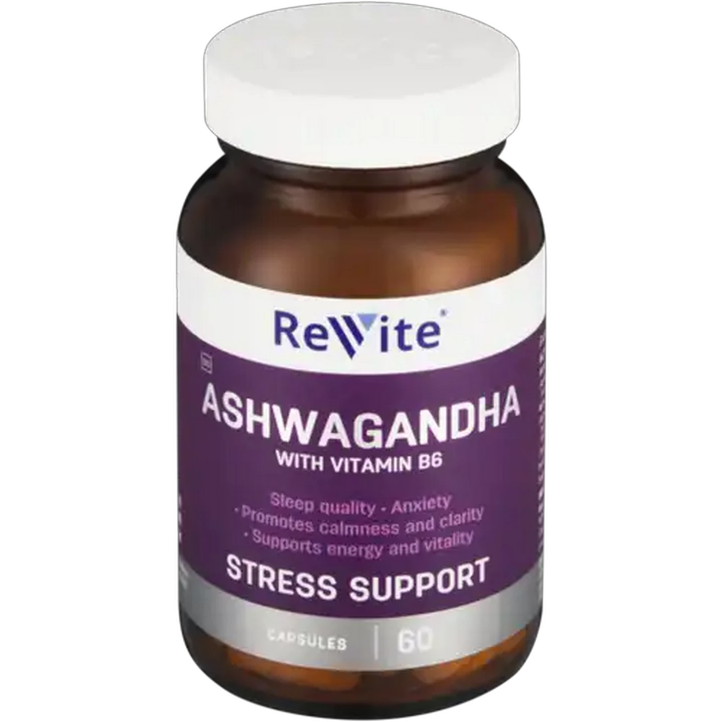 Image of Revite Ashwagandha with Vitamin B6 Capsules 60 Pack